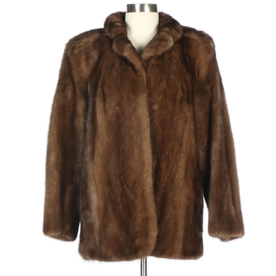 Brown Mink Fur Jacket