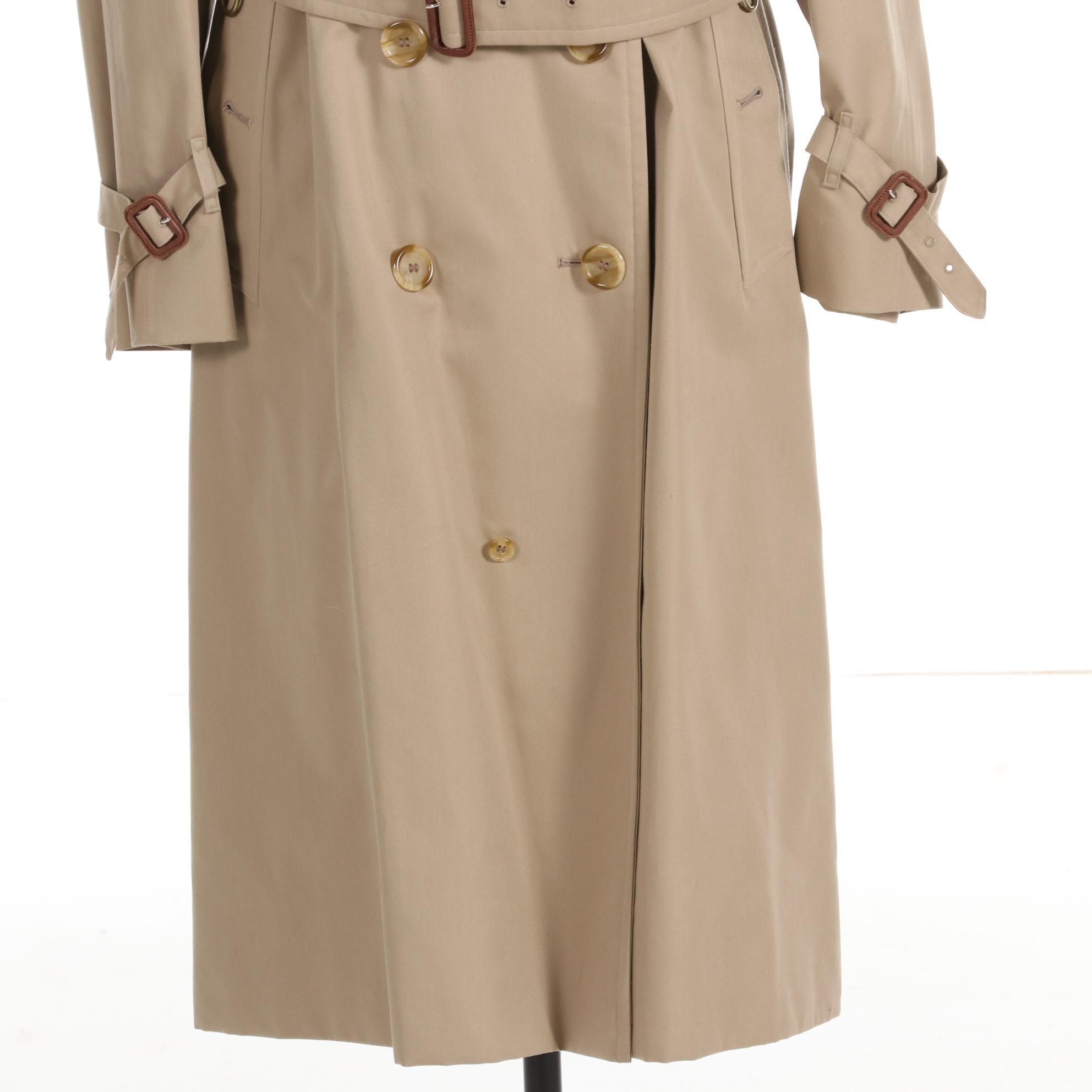 Men's Burberrys Double-Breasted Khaki Trench Coat