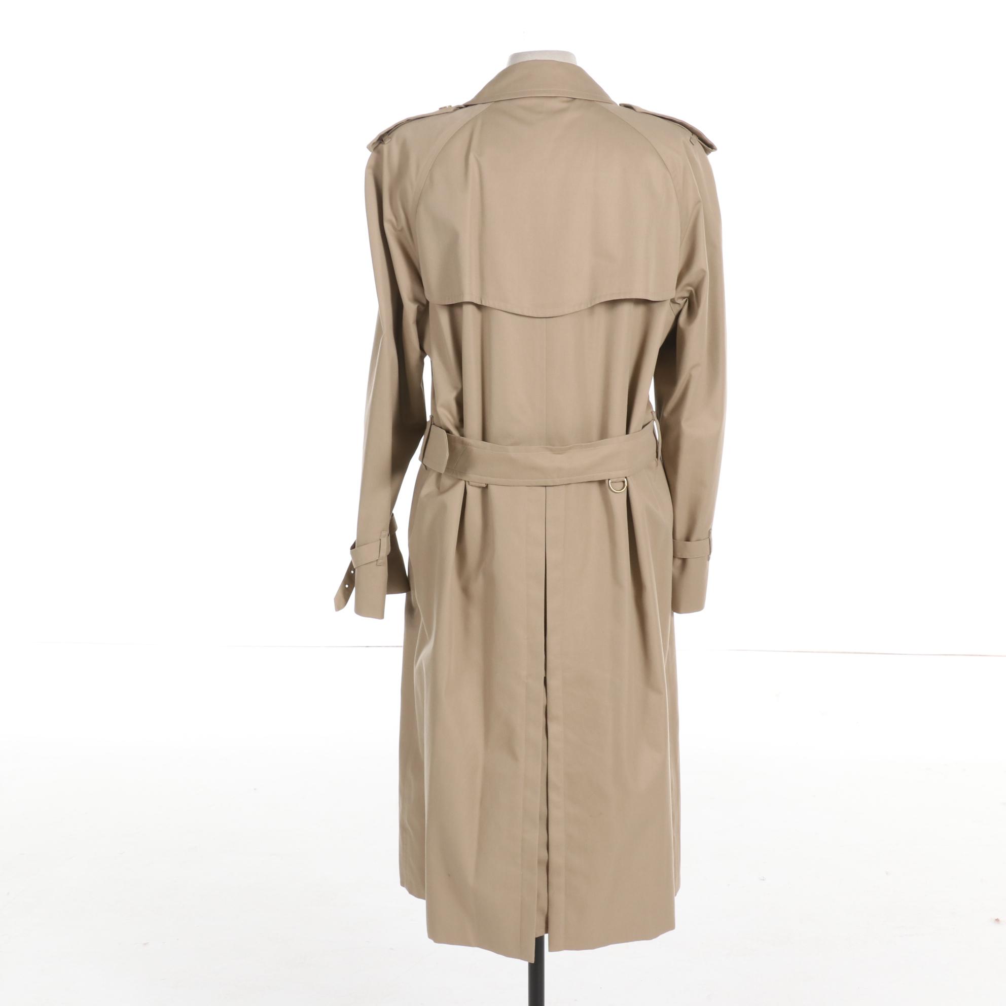 Men's Burberrys Double-Breasted Khaki Trench Coat