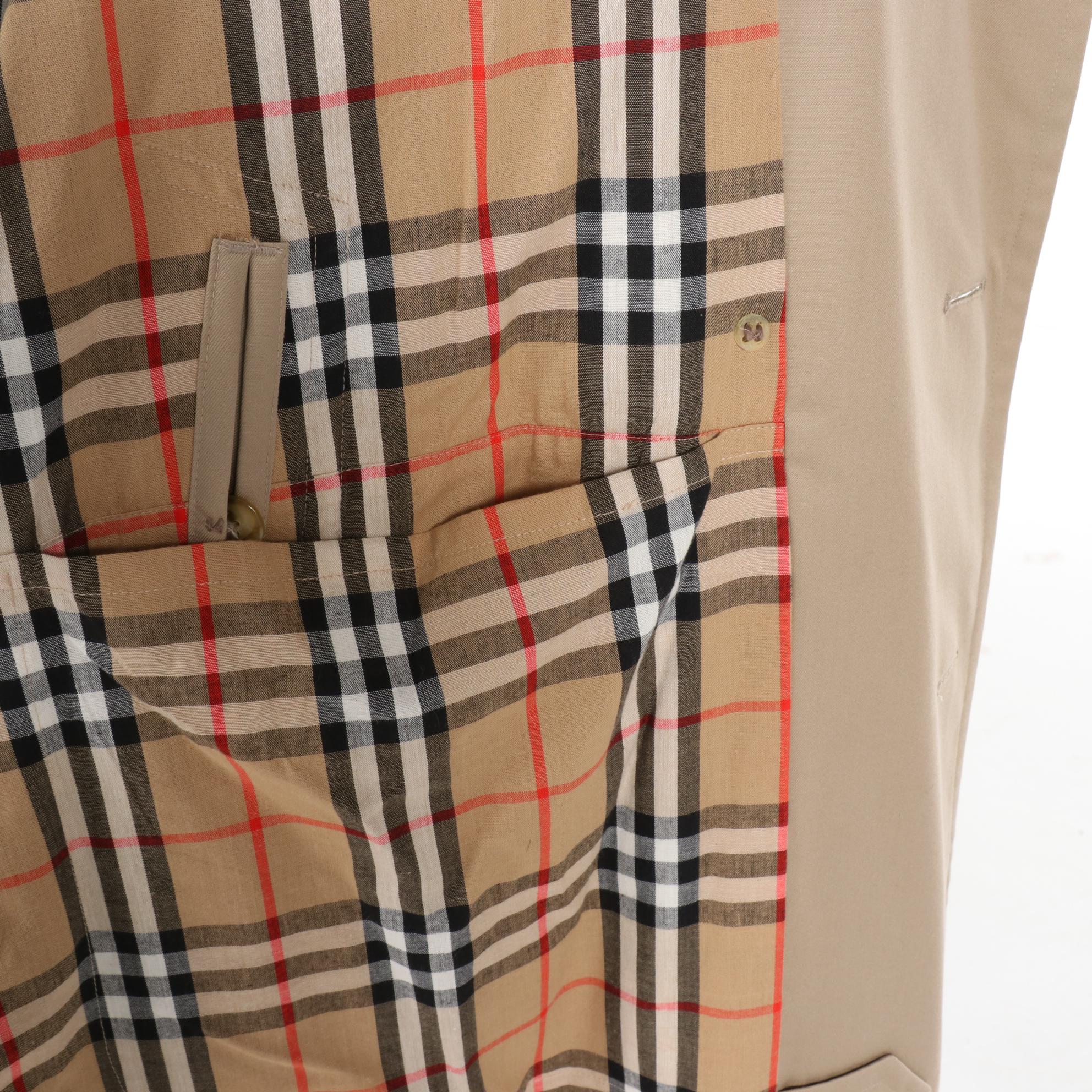 Men's Burberrys Double-Breasted Khaki Trench Coat