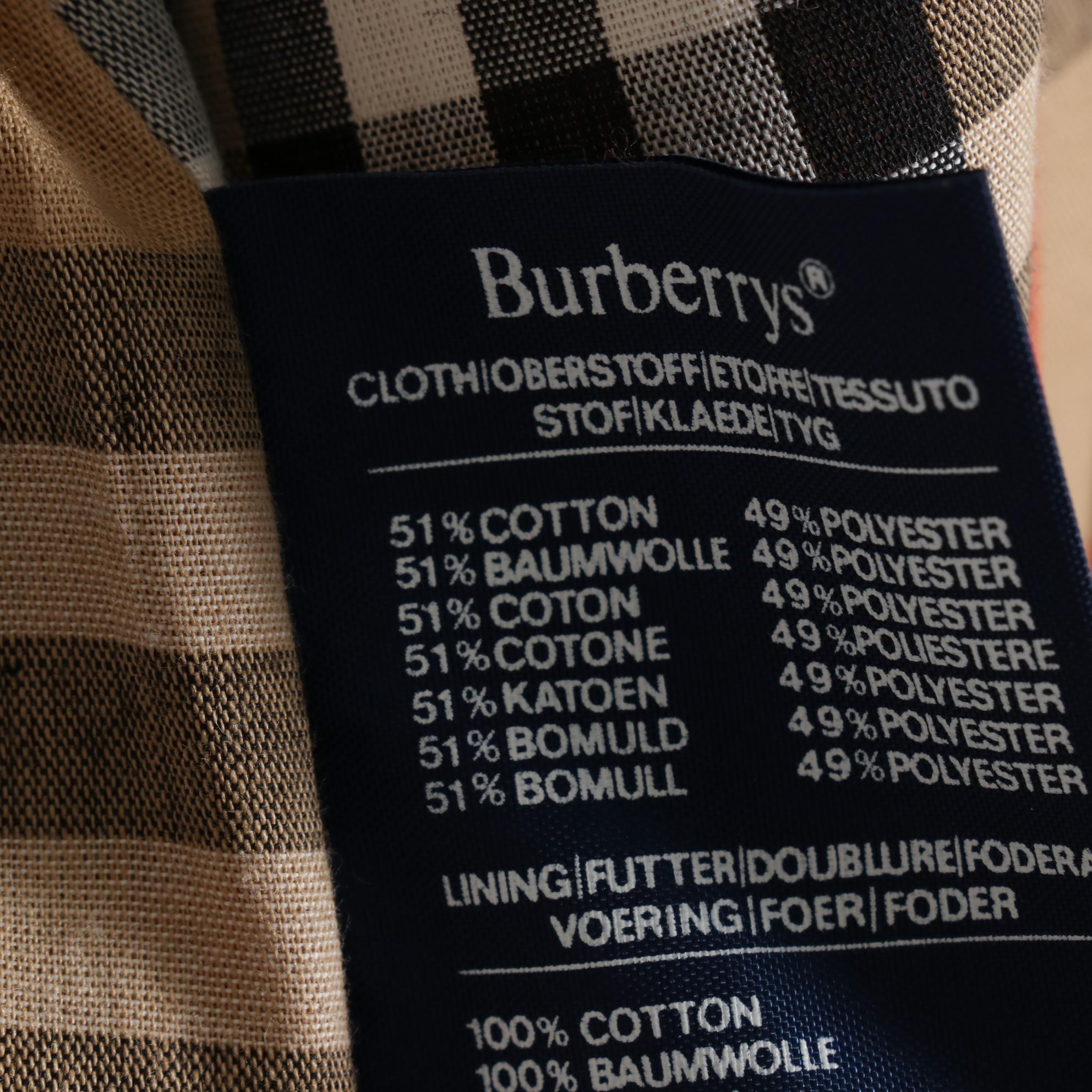 Men's Burberrys Double-Breasted Khaki Trench Coat