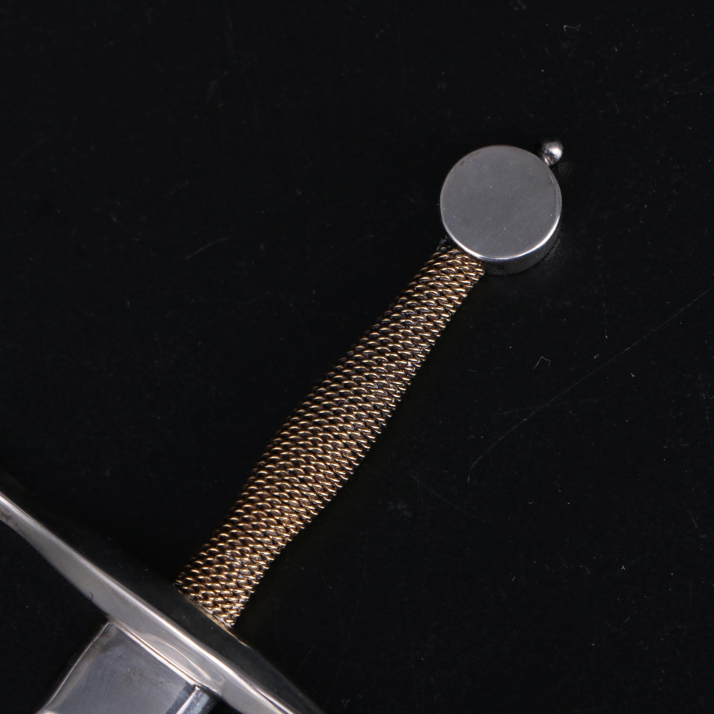 Steuben "Excalibur" Art Glass Paperweight with Sterling and 18K Gold Sword