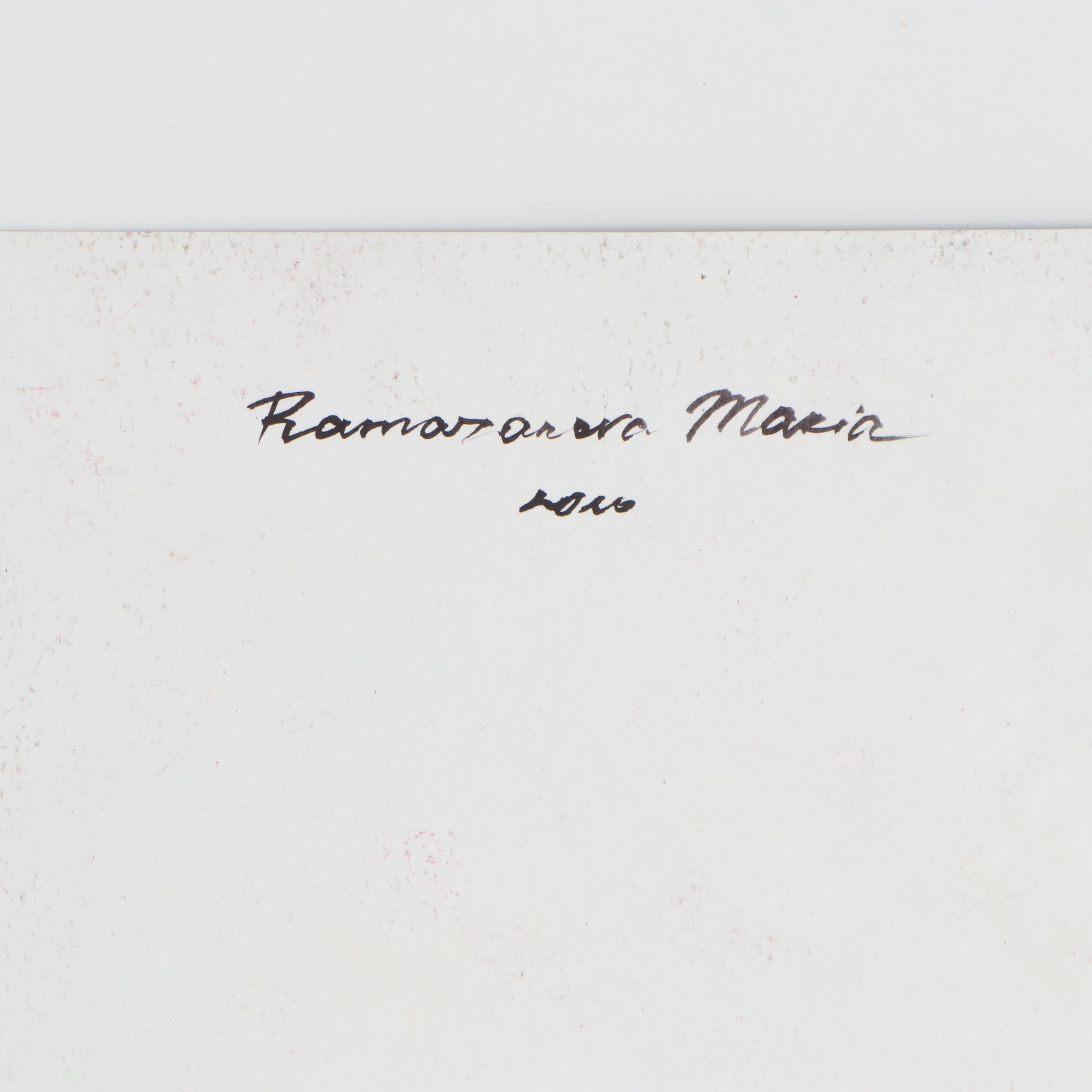 Maria Ramazanova Female Nude Colored Pencil Drawing