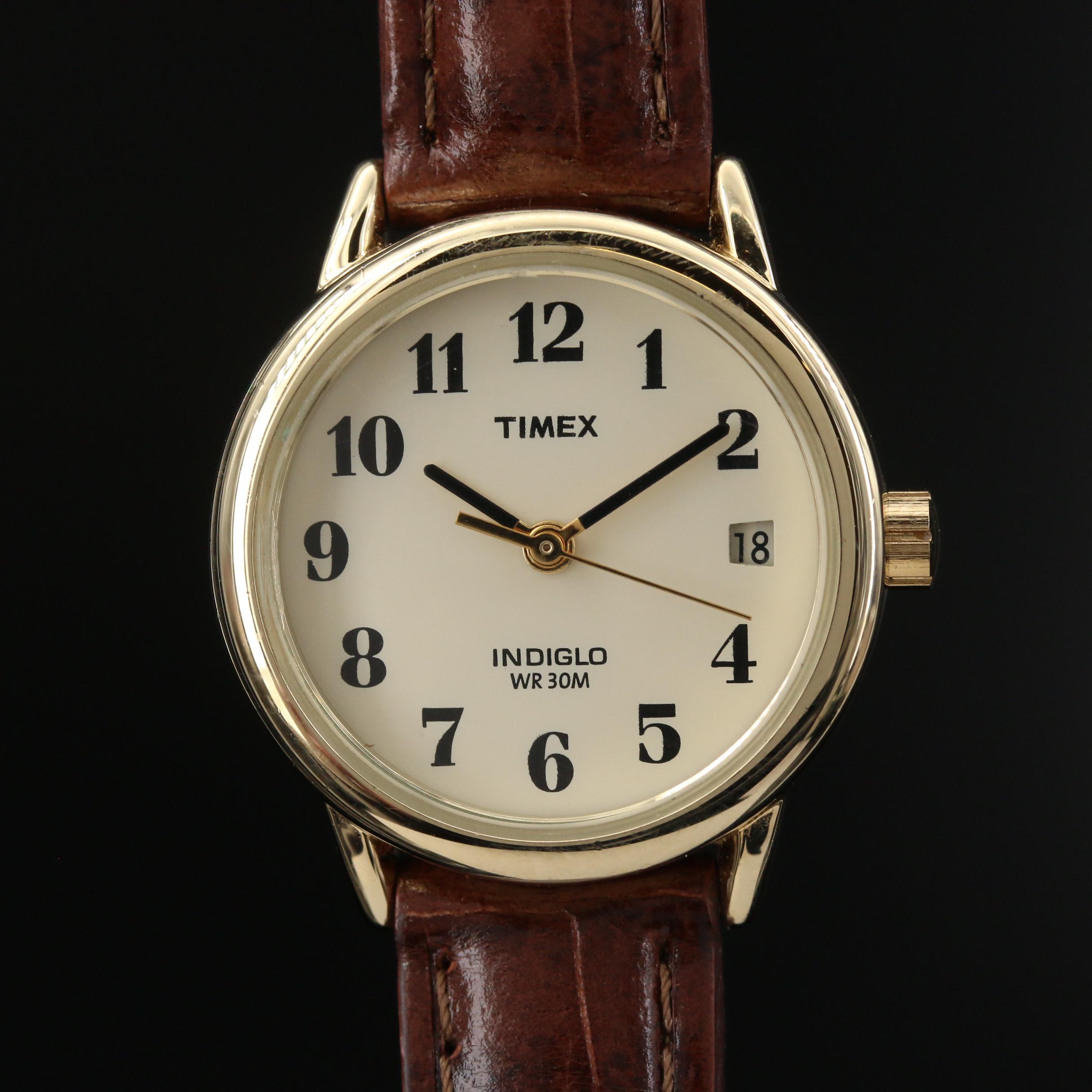 Timex Indiglo Gold Tone Quartz Watch