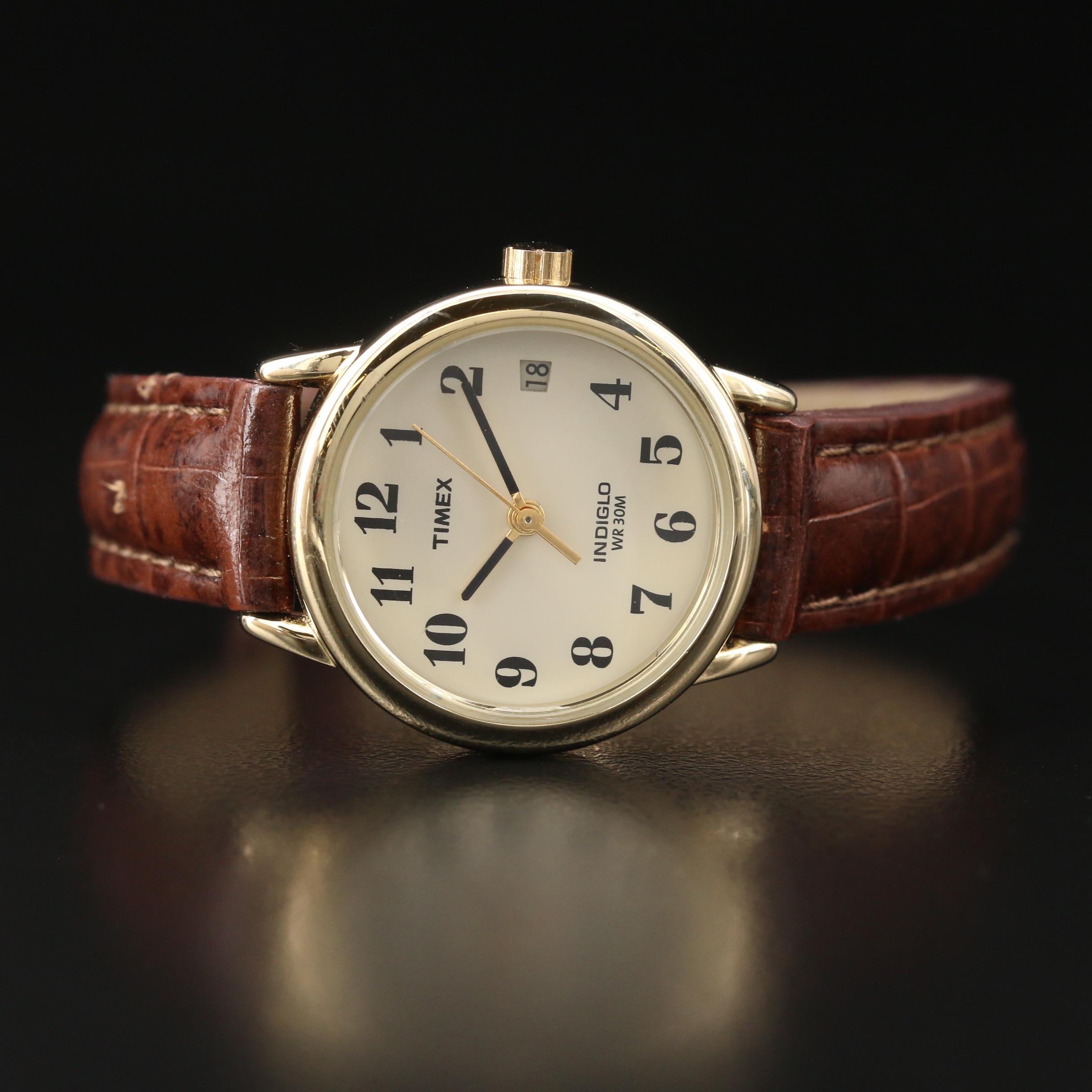 Timex Indiglo Gold Tone Quartz Watch