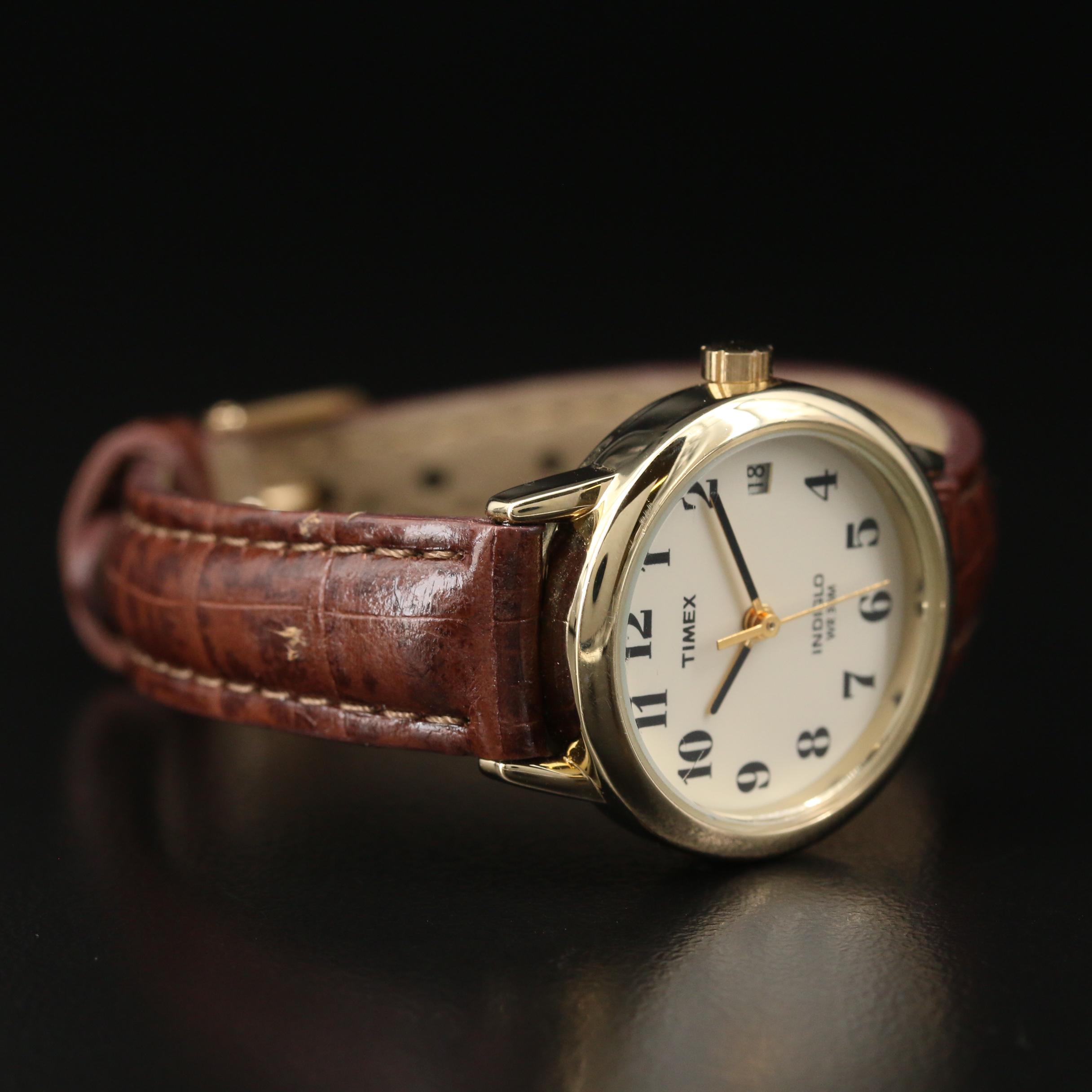 Timex Indiglo Gold Tone Quartz Watch