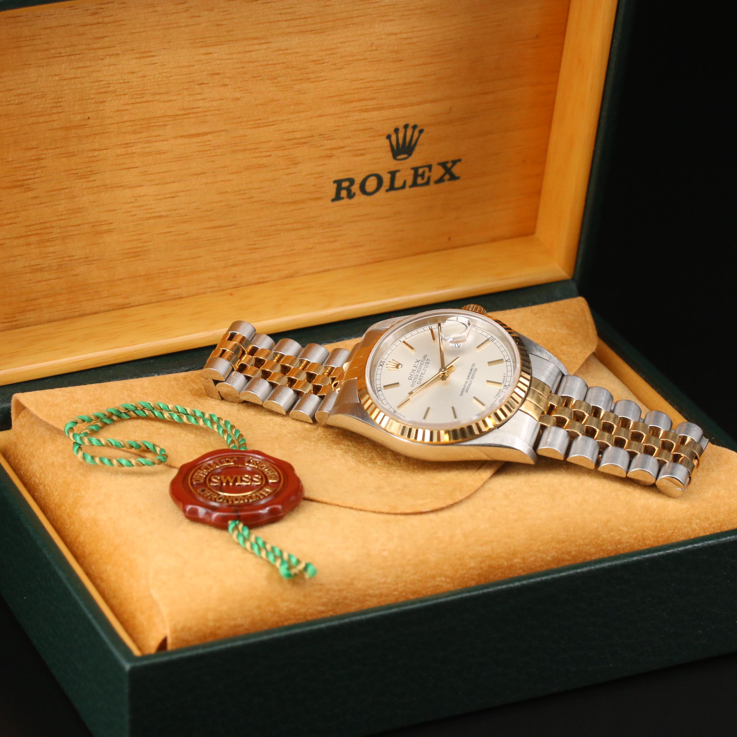 1997 Rolex Datejust 18K Gold and Stainless Steel Automatic Watch