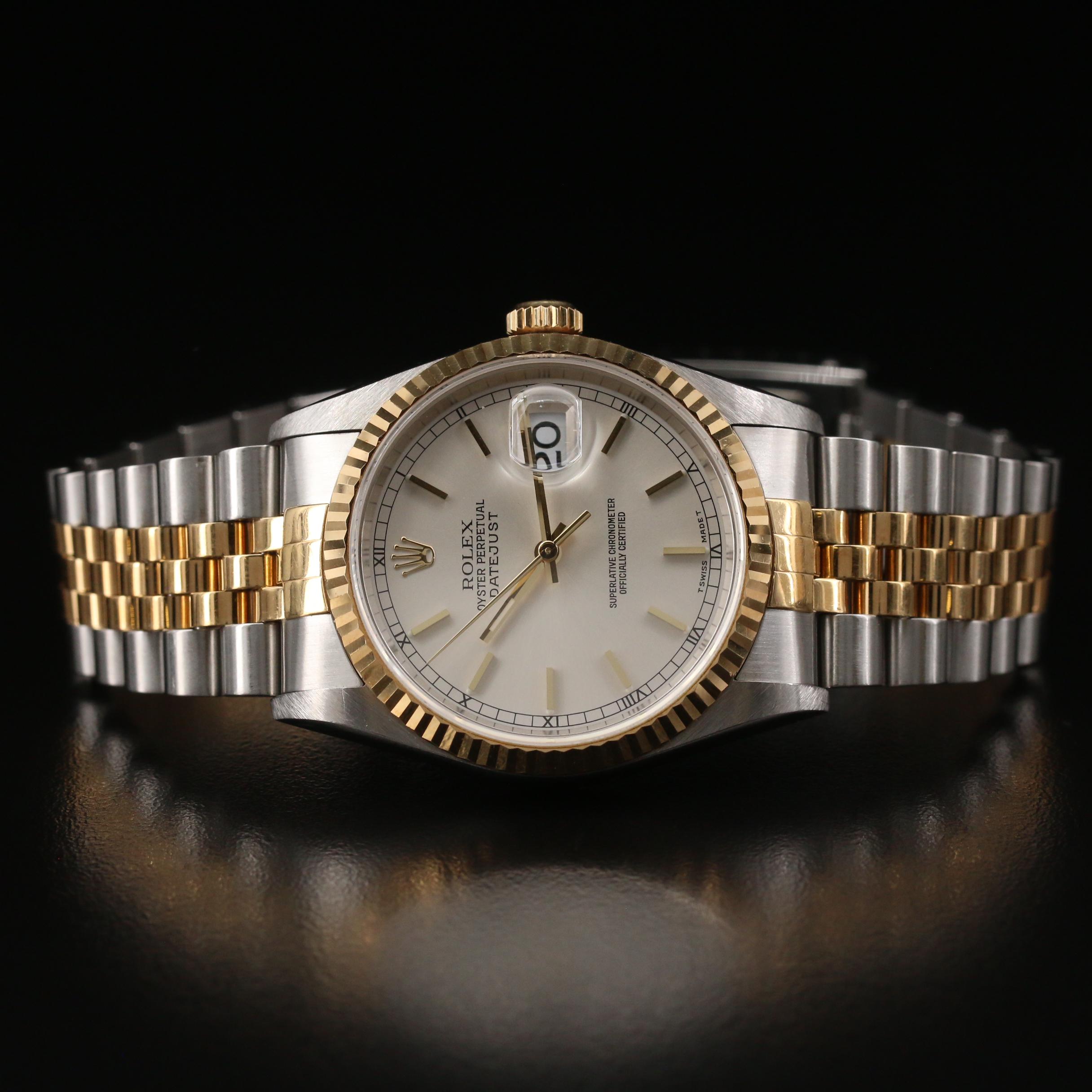 1997 Rolex Datejust 18K Gold and Stainless Steel Automatic Watch