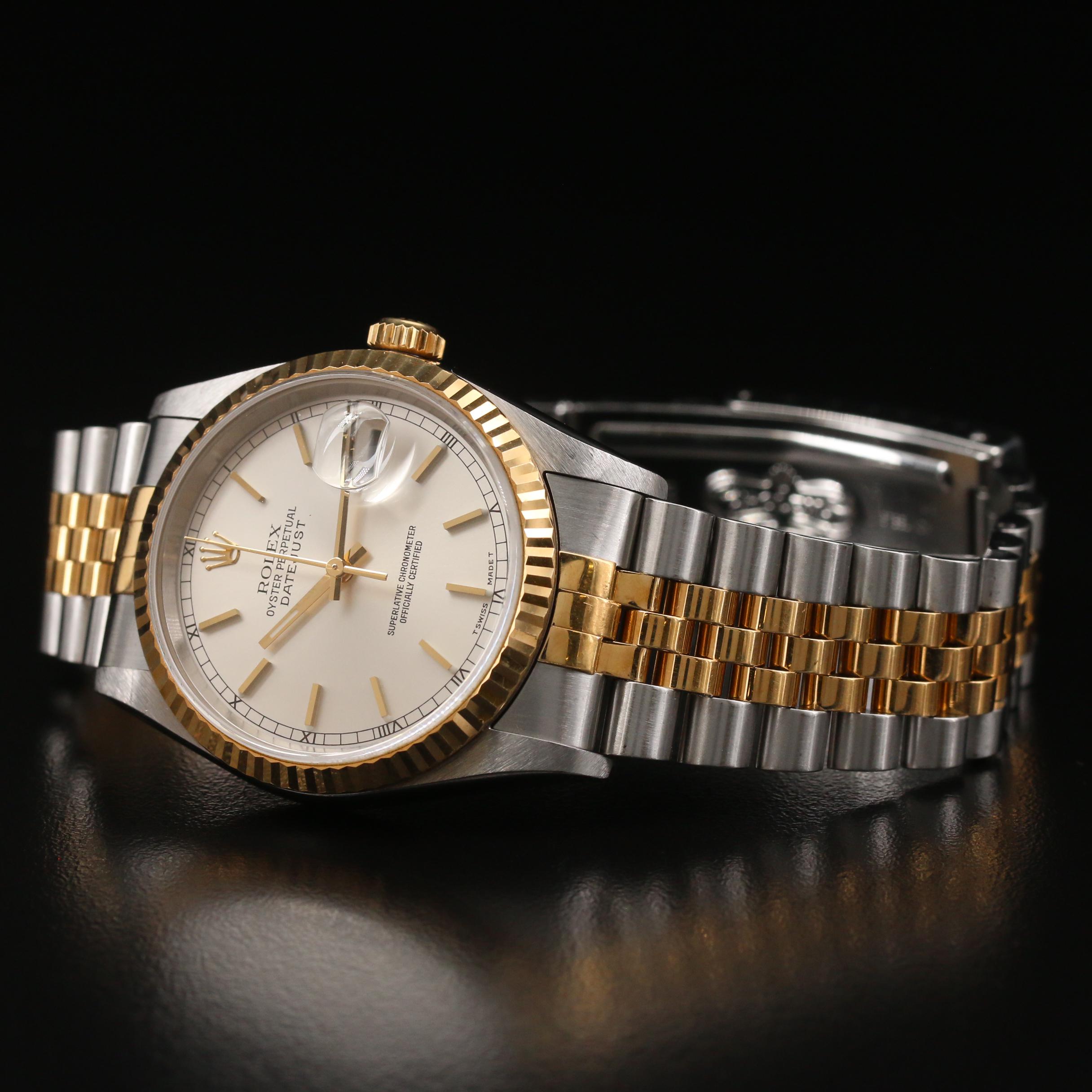 1997 Rolex Datejust 18K Gold and Stainless Steel Automatic Watch