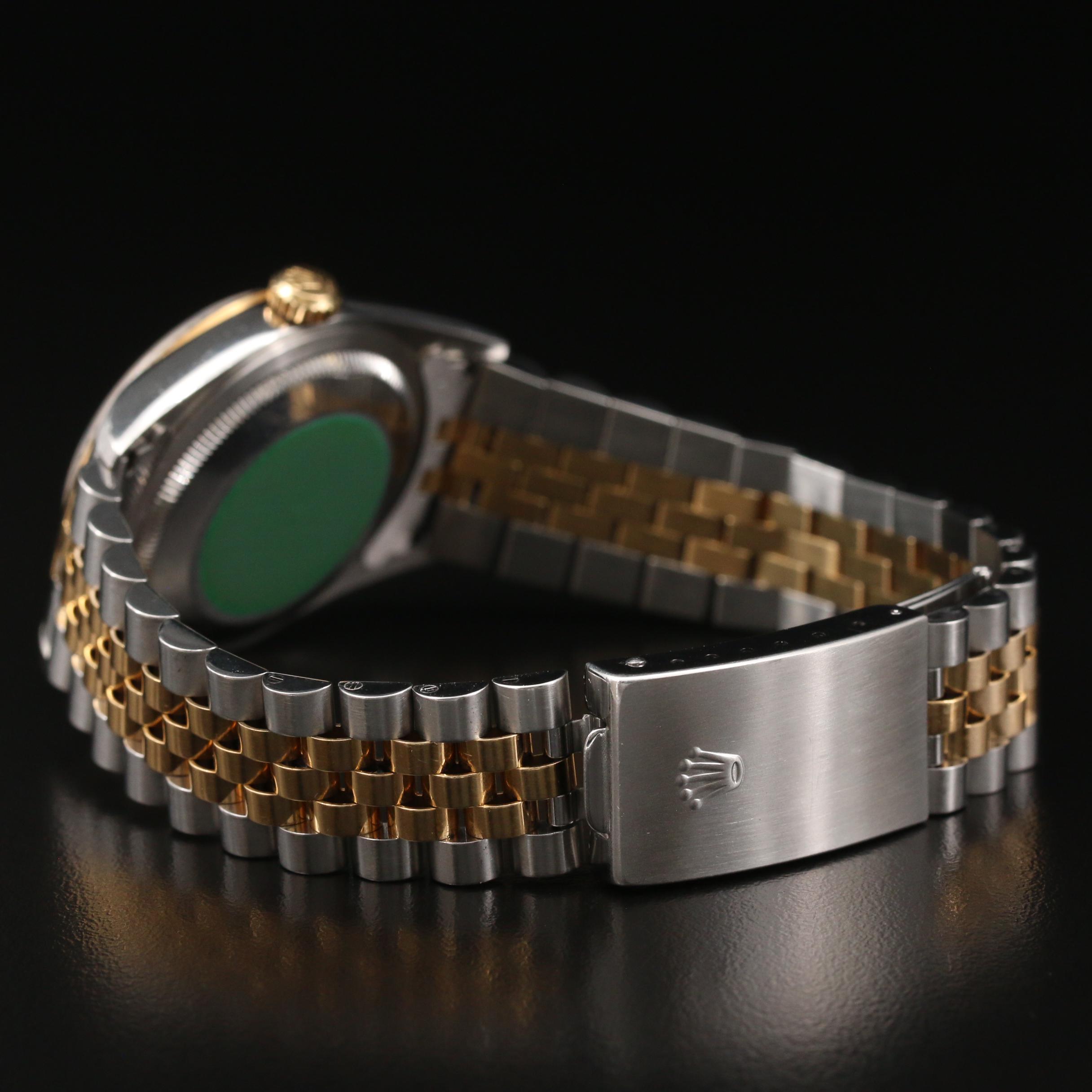 1997 Rolex Datejust 18K Gold and Stainless Steel Automatic Watch