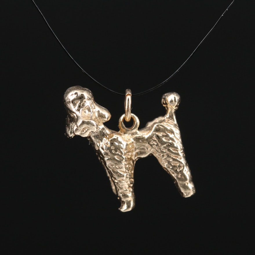 14K Poodle Pendant