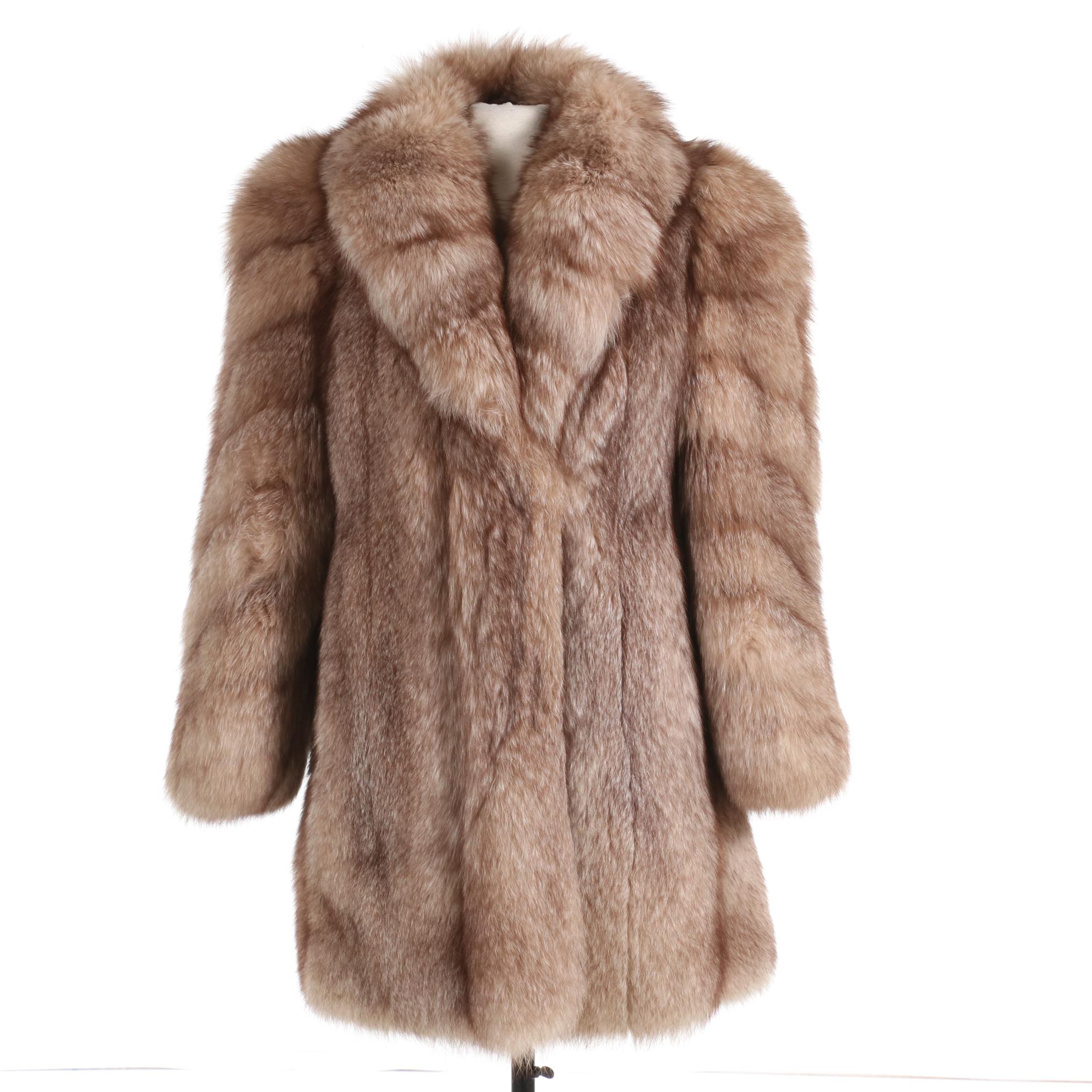 Silver Fox Fur Coat by Max Zeller Furs