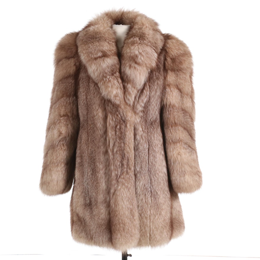 Silver Fox Fur Coat by Max Zeller Furs