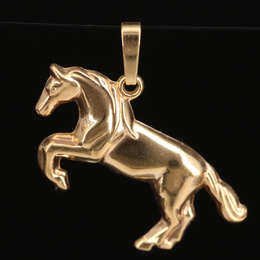 14K Horse Pendant