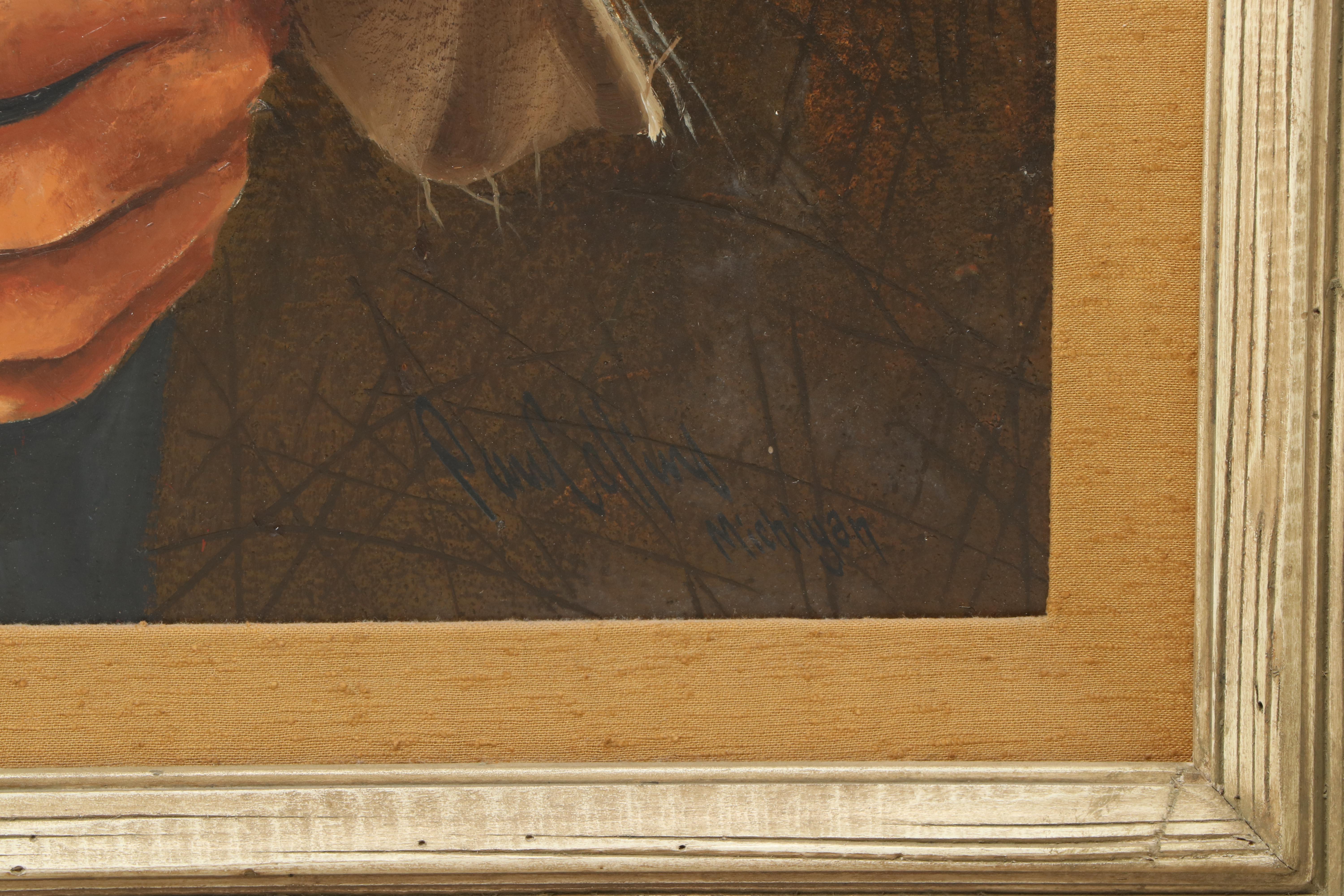 Paul Collins Oil Painting "Joe & Les," Late 20th Century