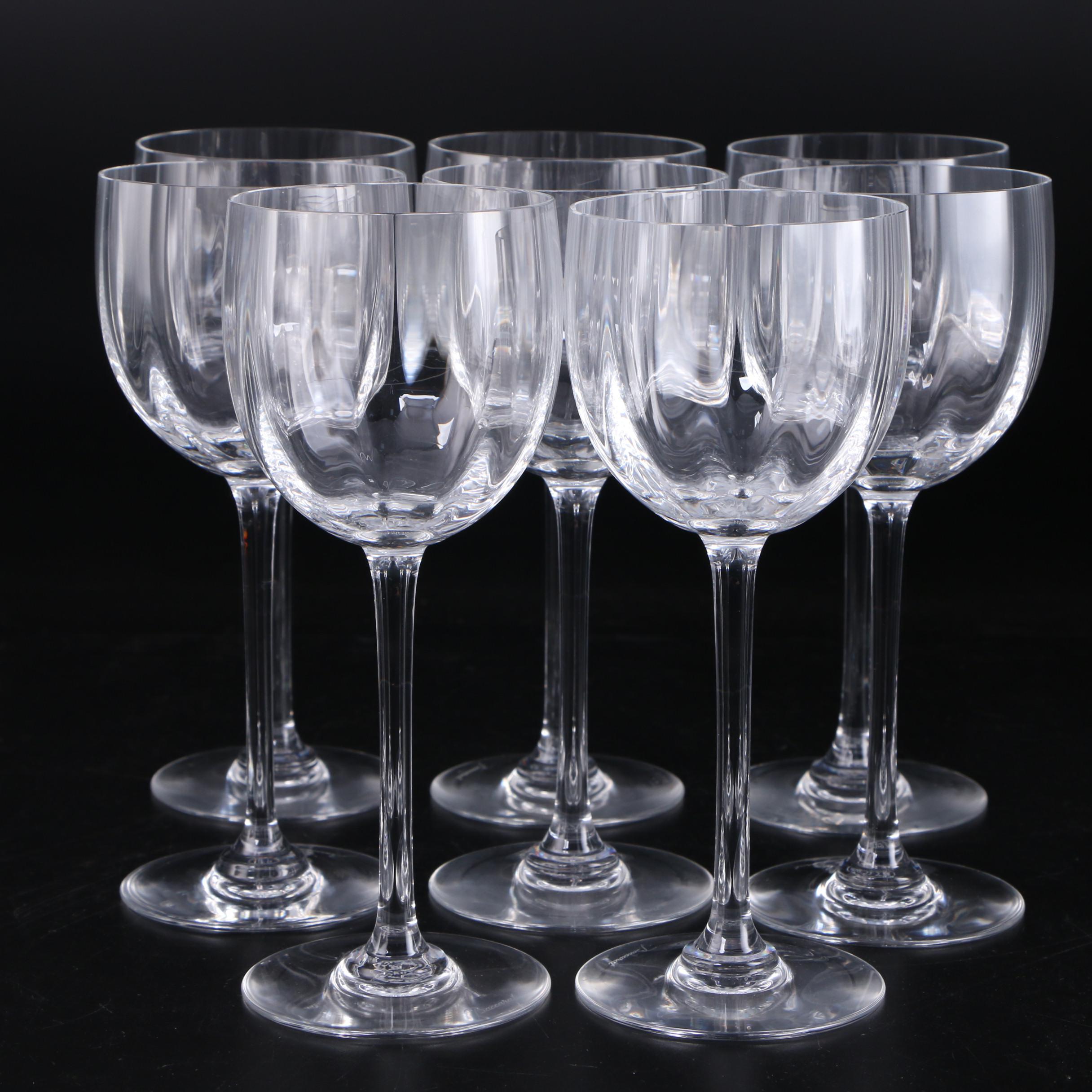 Baccarat "Montaigne Optic" Crystal Rhine Wine Glasses