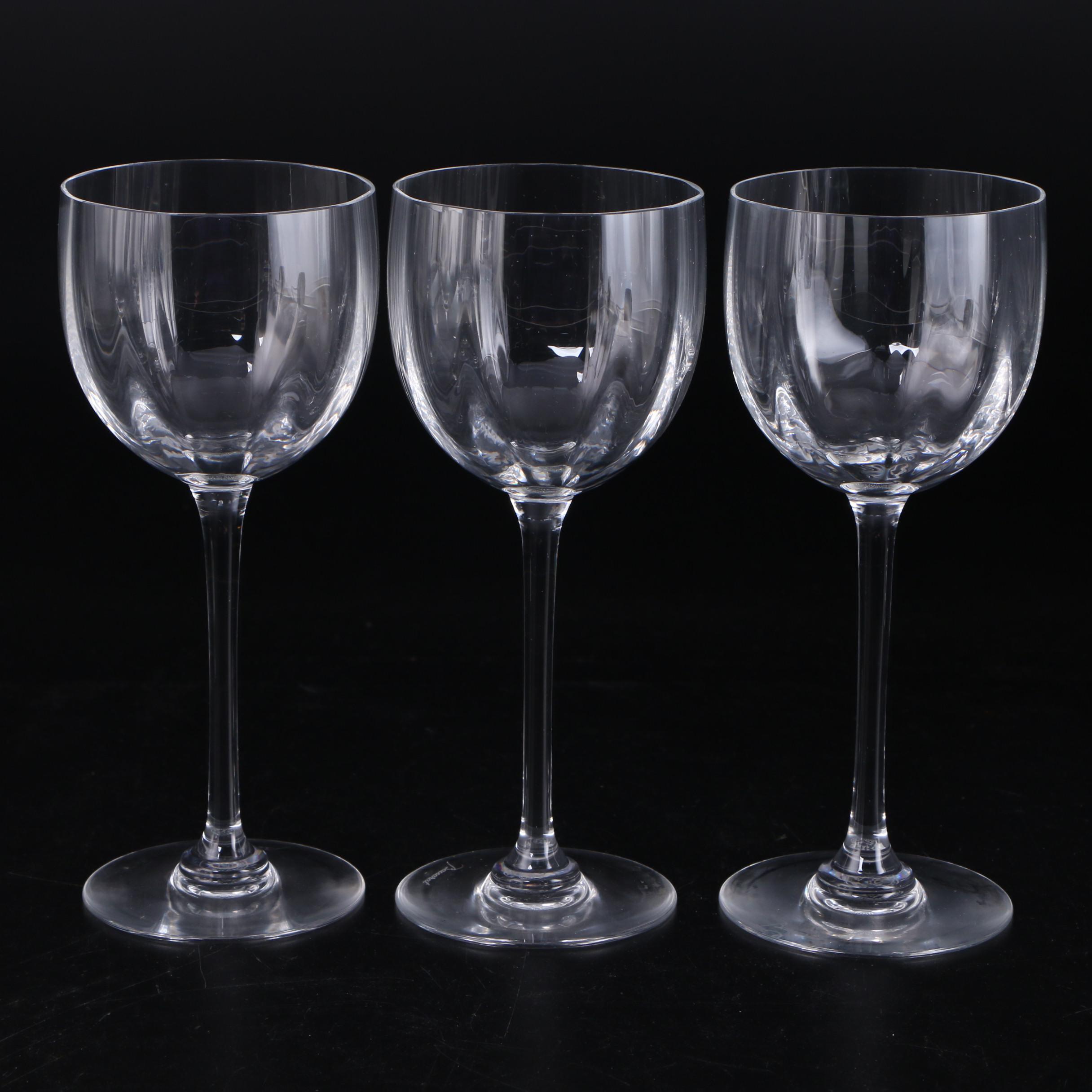 Baccarat "Montaigne Optic" Crystal Rhine Wine Glasses