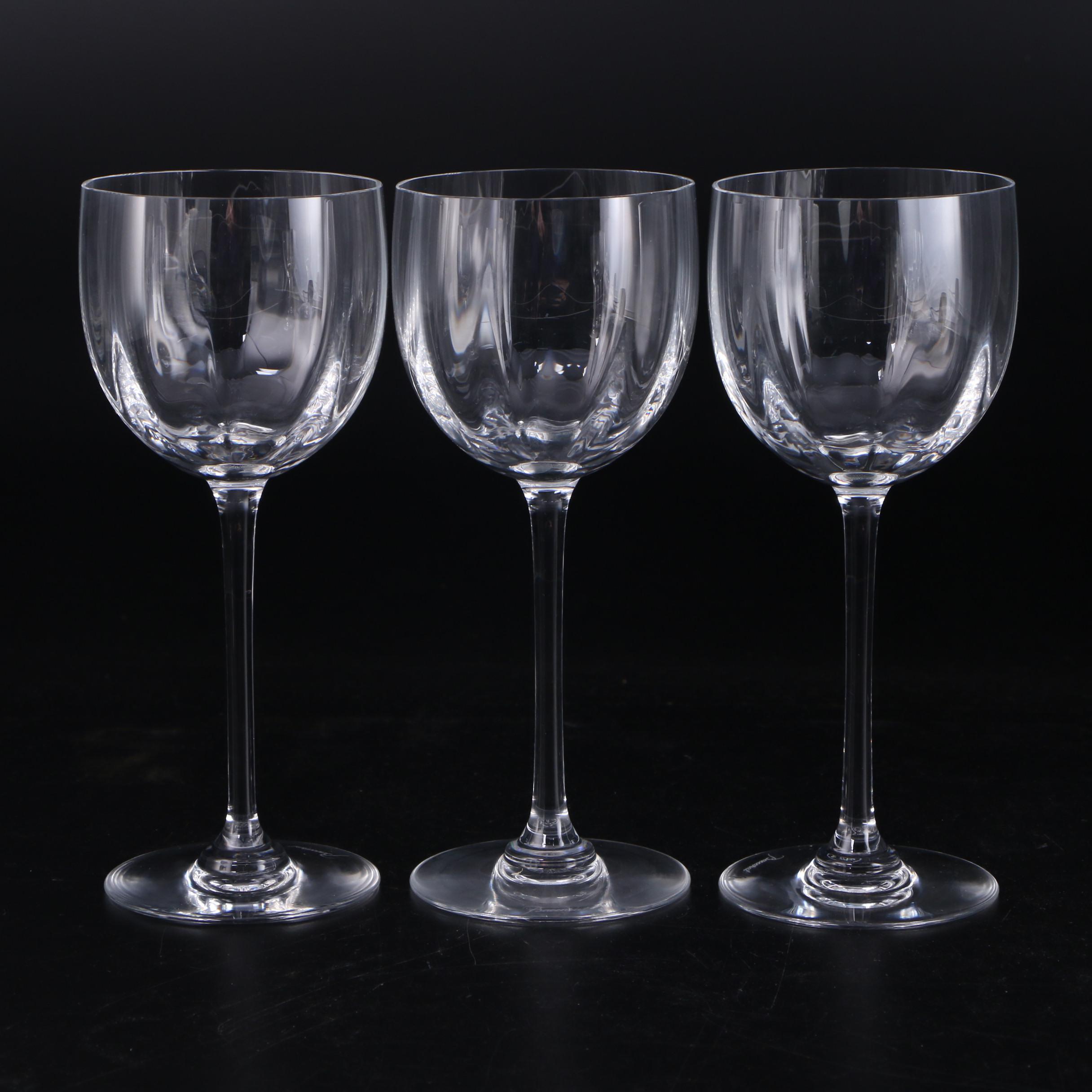 Baccarat "Montaigne Optic" Crystal Rhine Wine Glasses