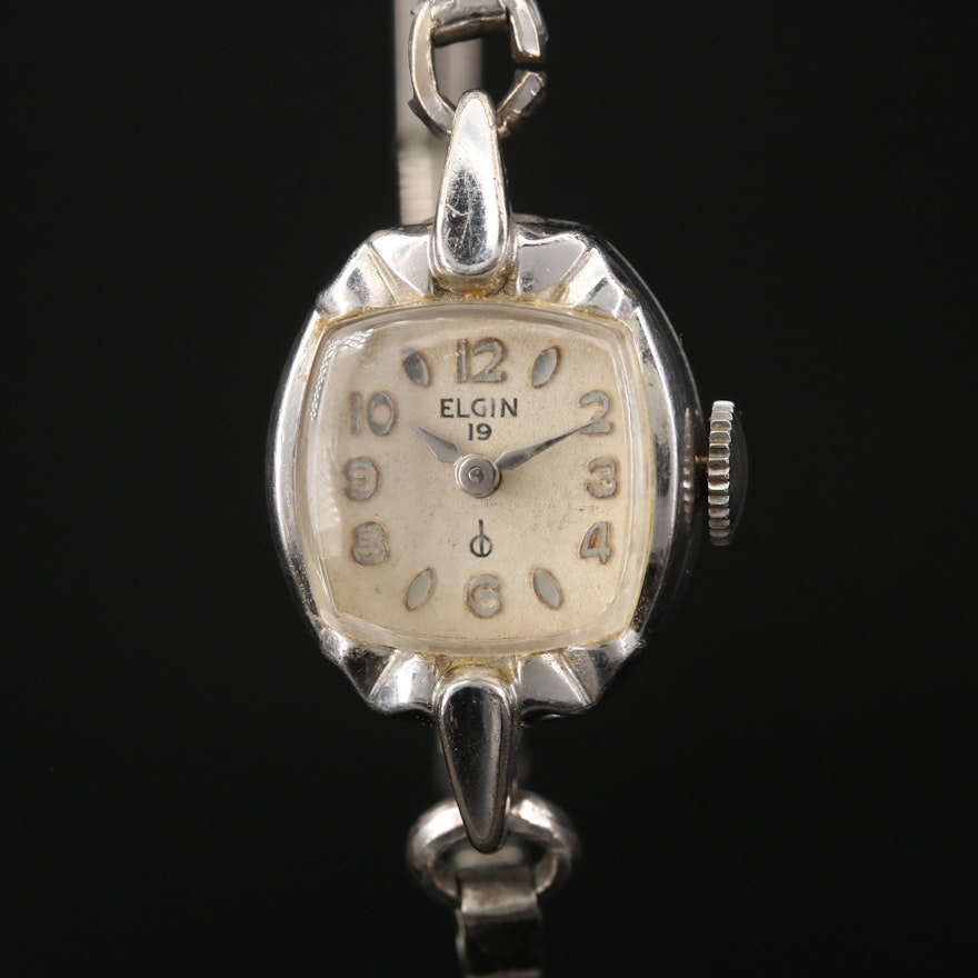 Vintage Elgin Rolled Gold Plate Stem Wind Wristwatch