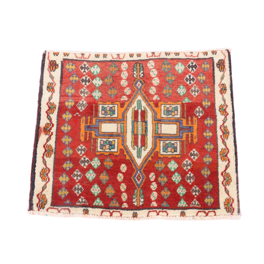 1'8 x 1'11 Hand-Knotted Northwest Persian Wool Floor Mat