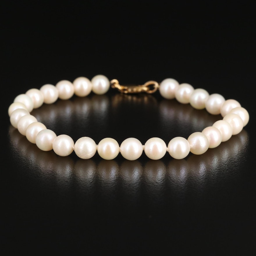 14K Pearl Bracelet