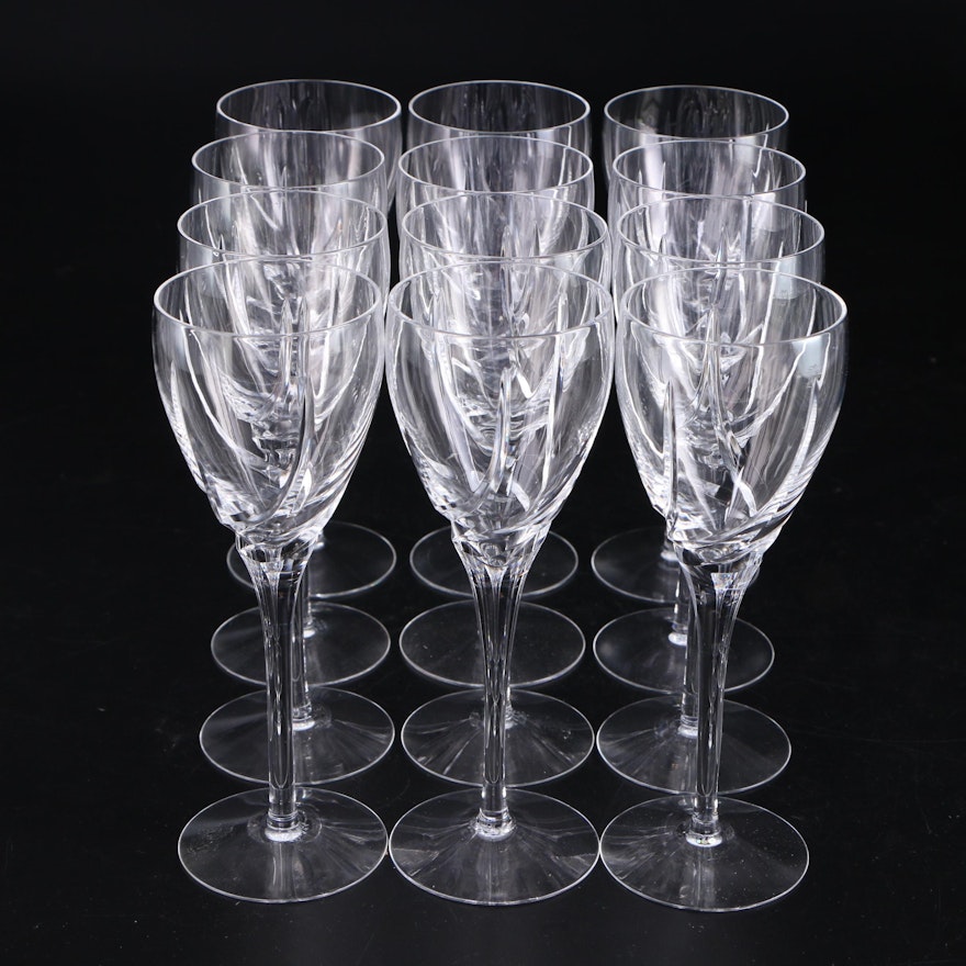 Lenox "Sea Swirl" Cut Crystal Wine Glasses, 1986–1992