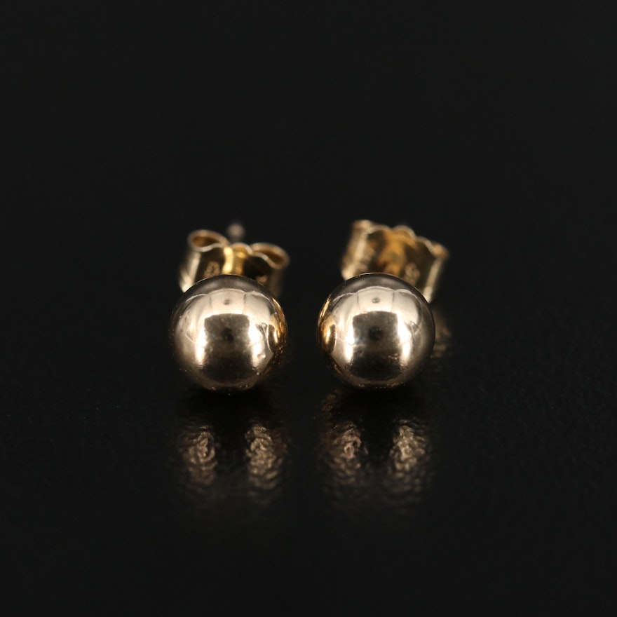 14K Ball Stud Earrings