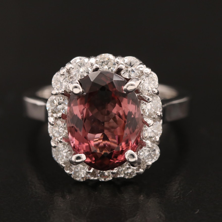 14K Tourmaline and Diamond Ring