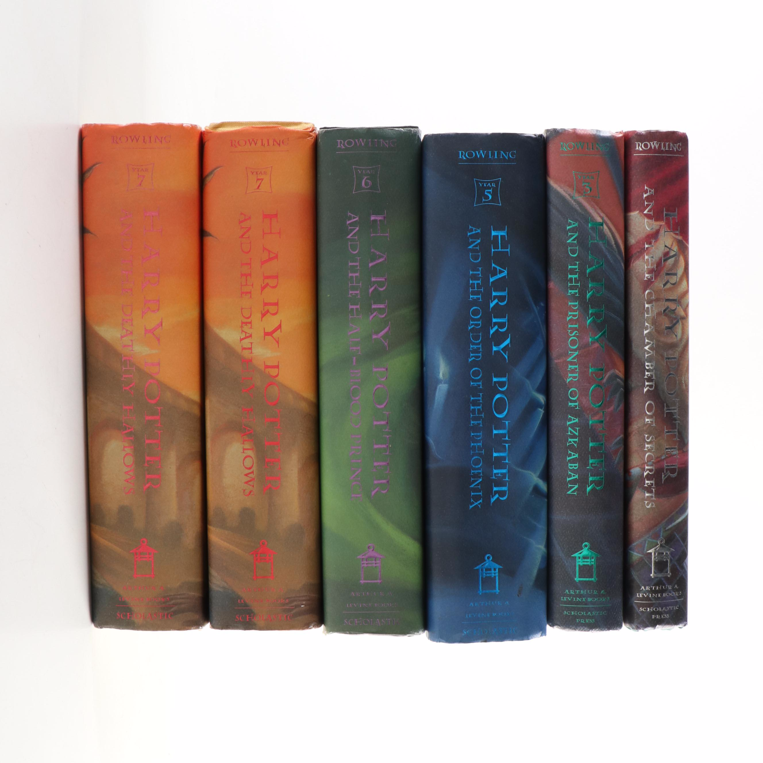 Partial First American Edition "Harry Potter" Series by J. K. Rowling