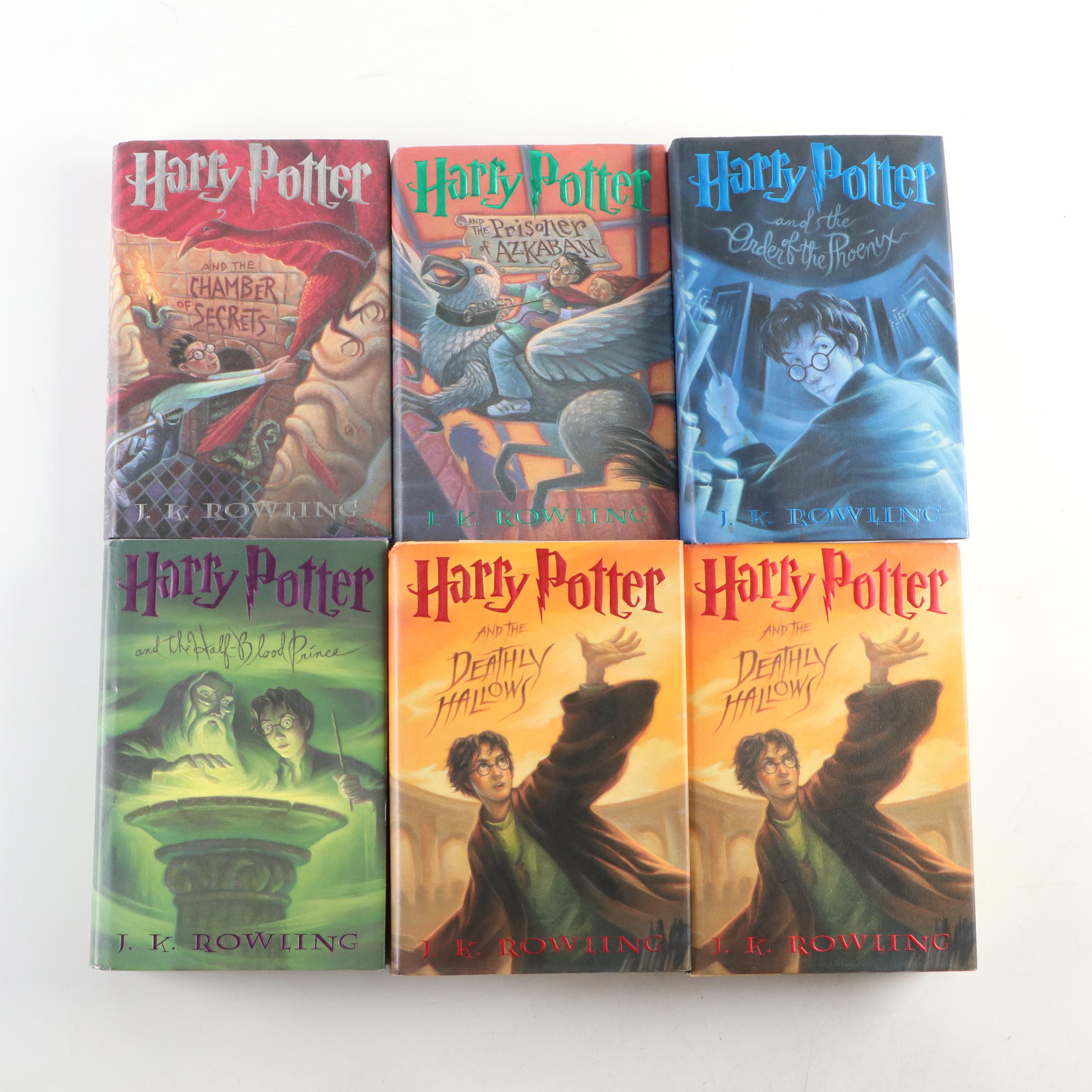 Partial First American Edition "Harry Potter" Series by J. K. Rowling