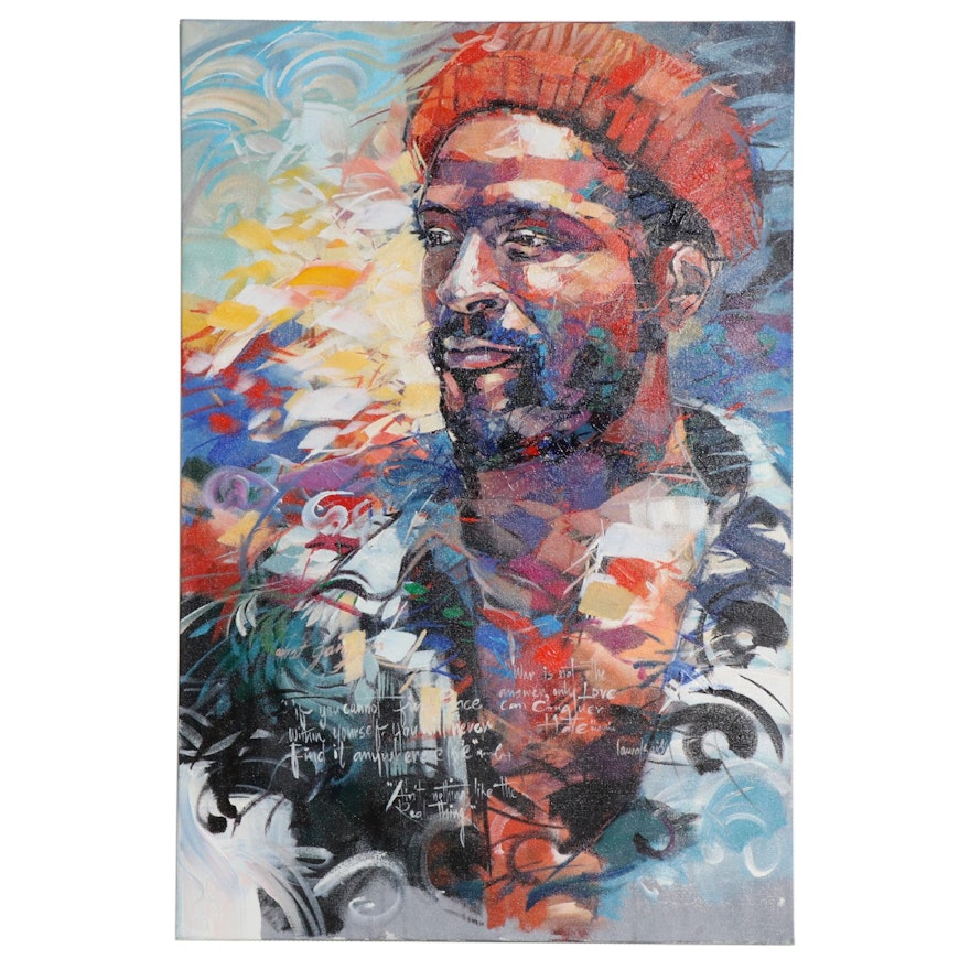 Said Oladejo-lawal Acrylic Painting "Find Peace," 2018