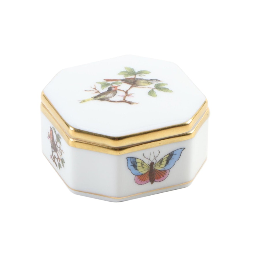 Herend "Rothschild Bird" Porcelain Trinket Box