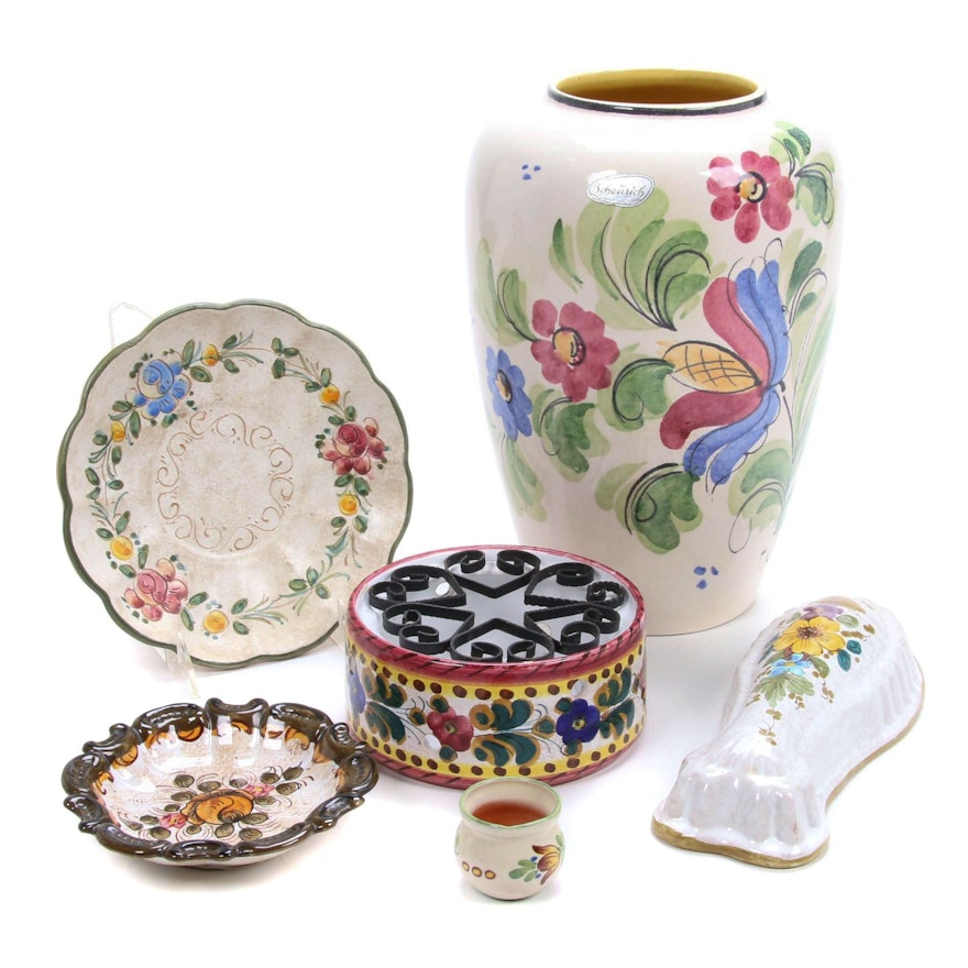 Scheurich German and Italian Hand-Painted Pottery