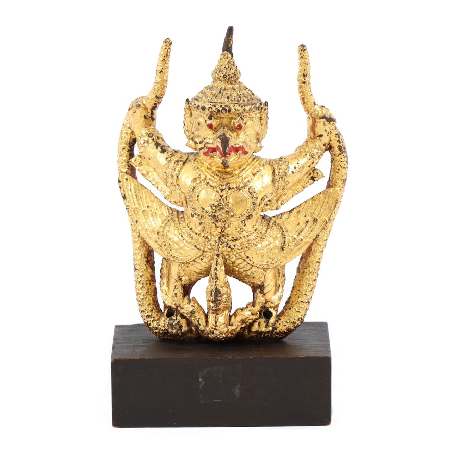 Gilt and Hand-Painting Bronze Sculpture of Garuda