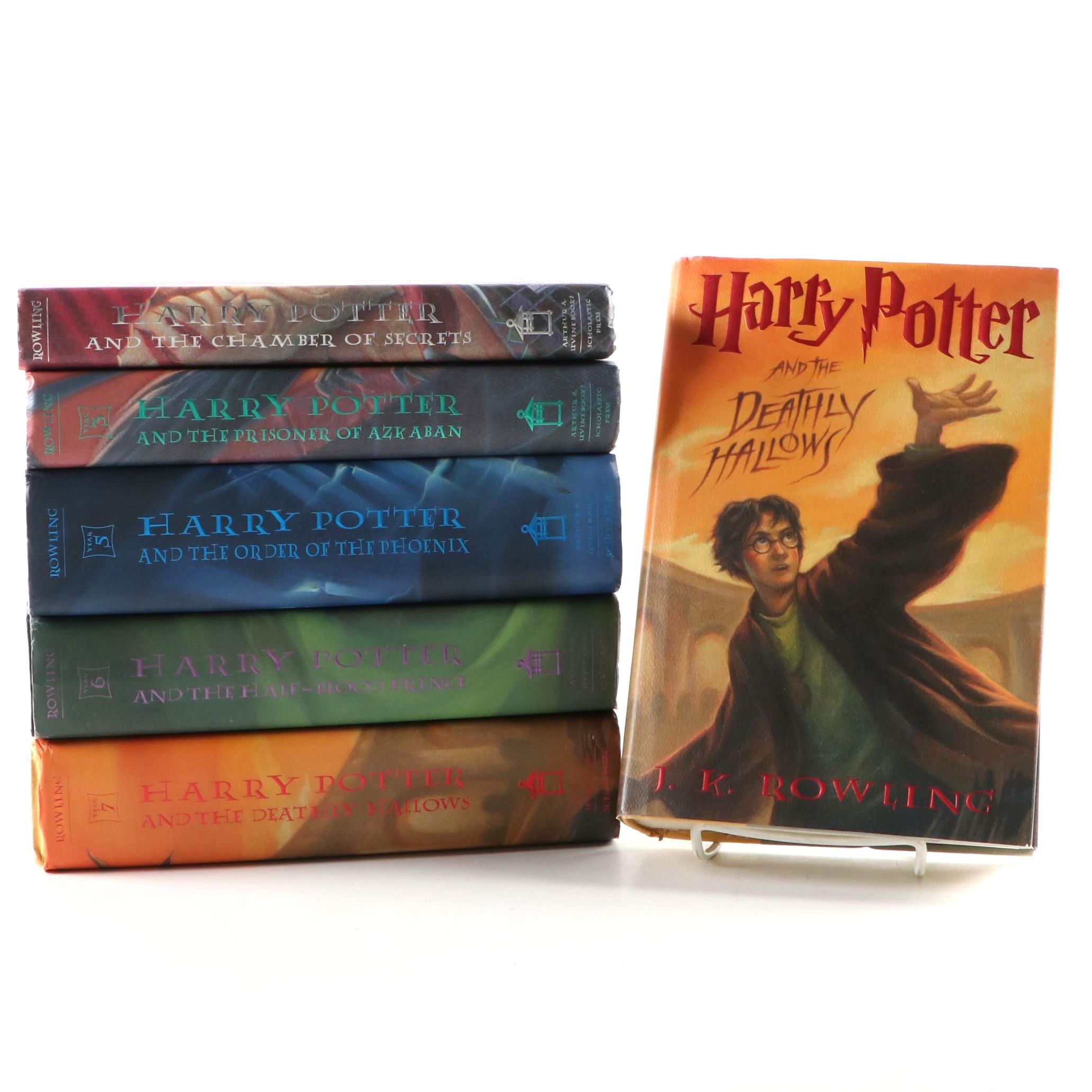 Partial First American Edition "Harry Potter" Series by J. K. Rowling