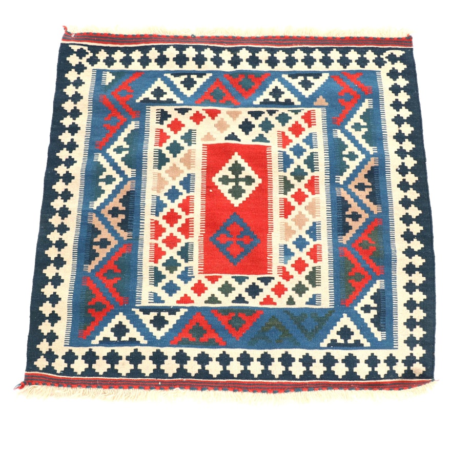 3'4 x 3'6 Handwoven Persian Kilim Wool Rug