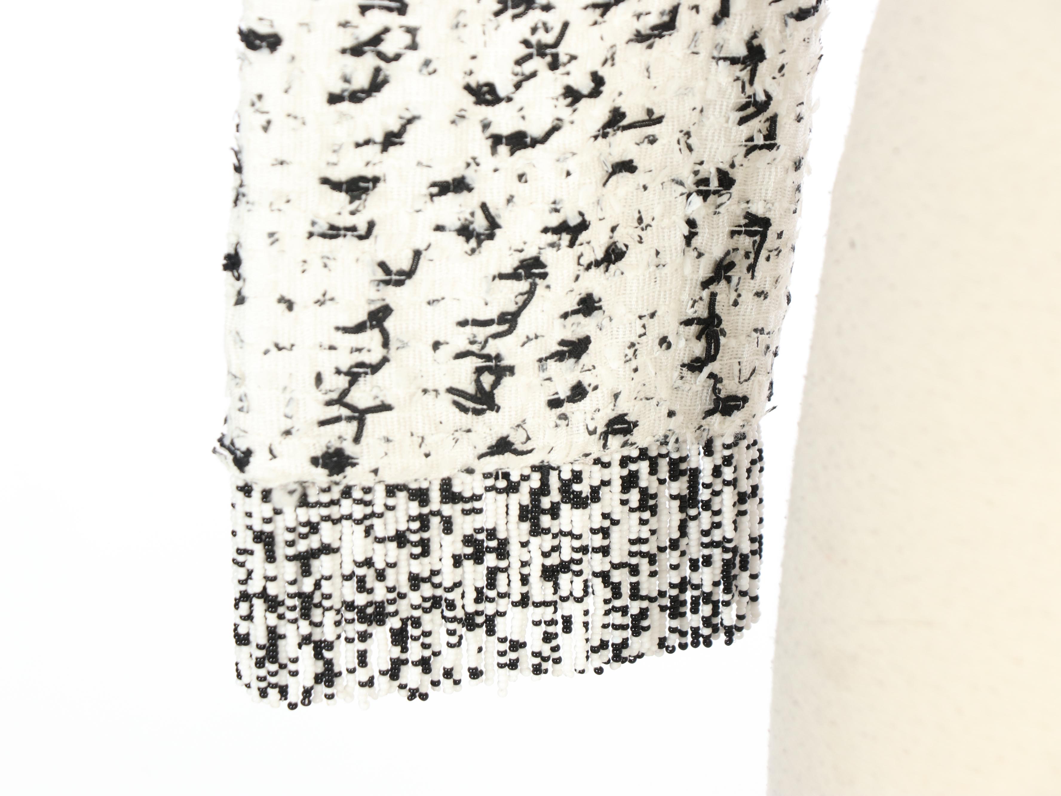 Oscar de la Renta Red Eel Skin Asymmetrical Coat and Beaded Tweed Cropped Jacket