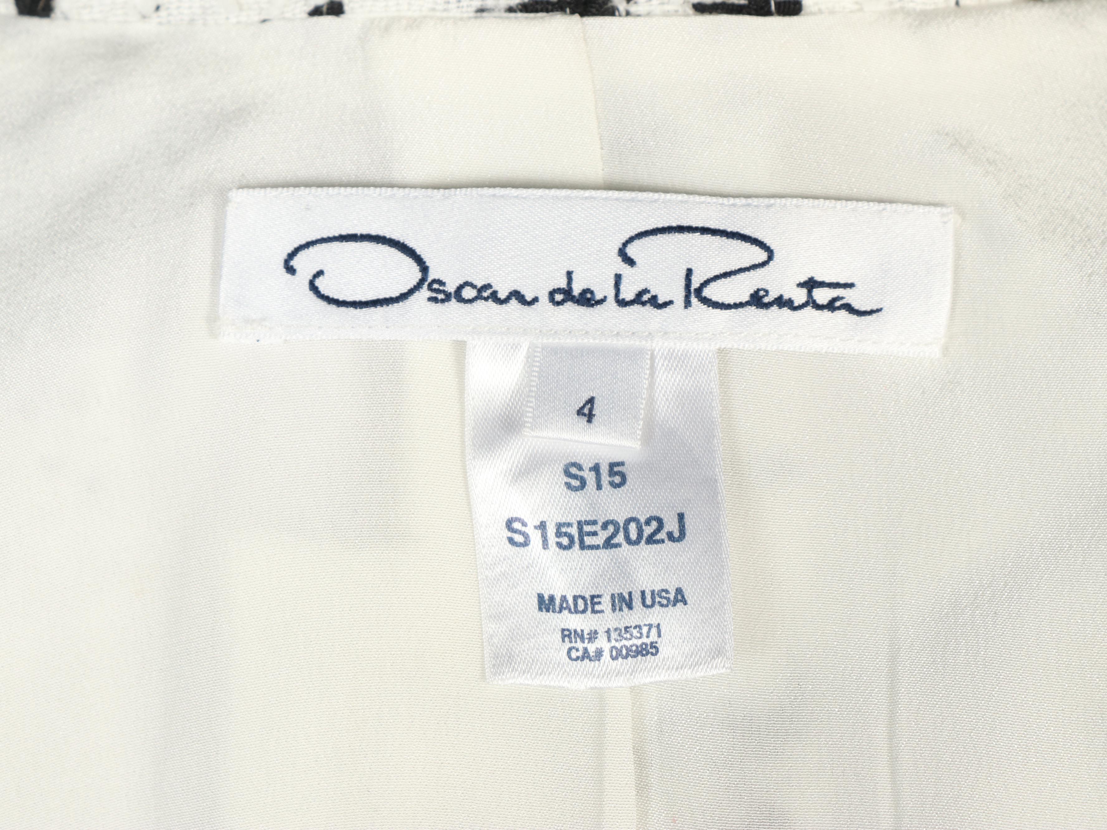 Oscar de la Renta Red Eel Skin Asymmetrical Coat and Beaded Tweed Cropped Jacket