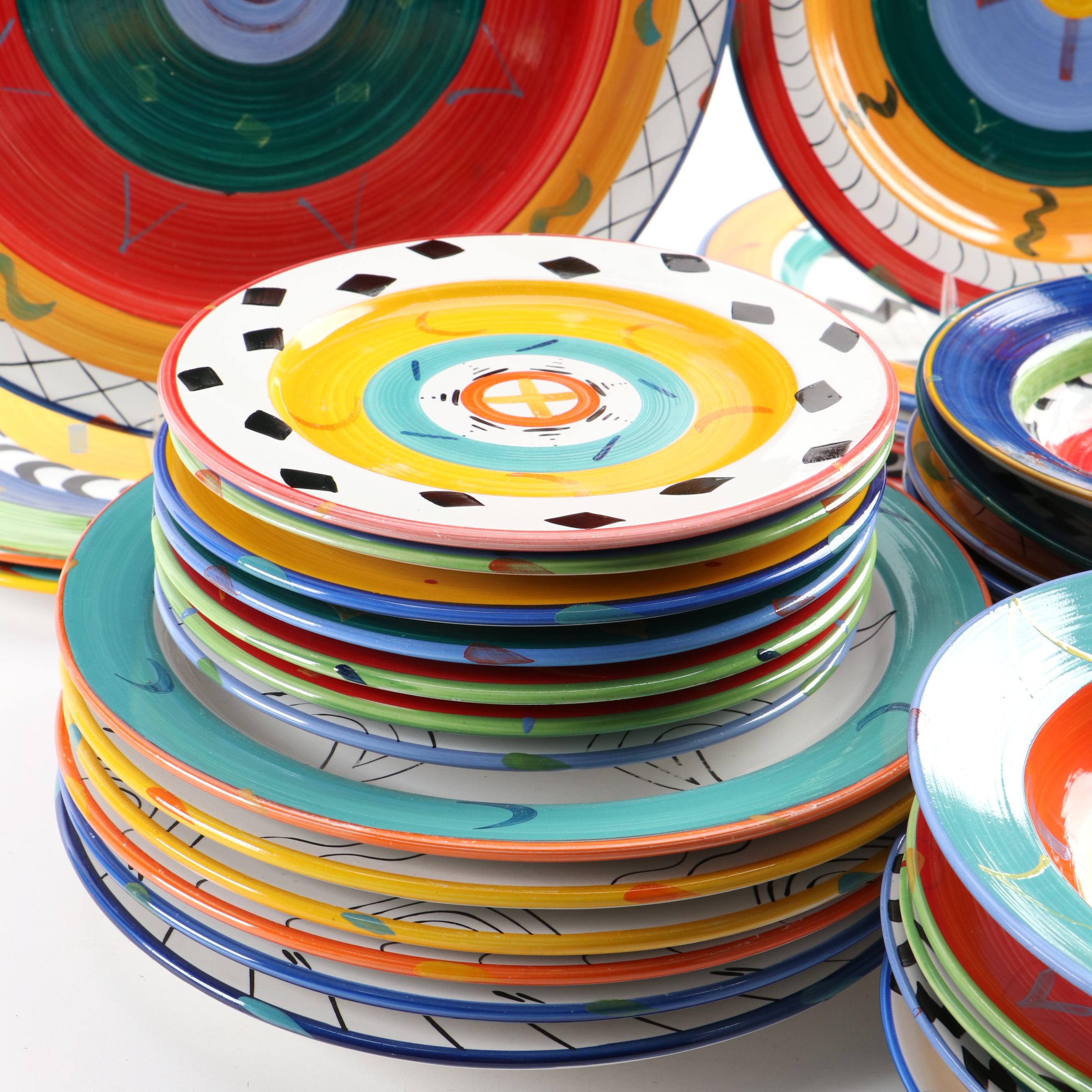 Clementina Ceramic Studio "Africa Cafe" Dinnerware, Late 20th Century