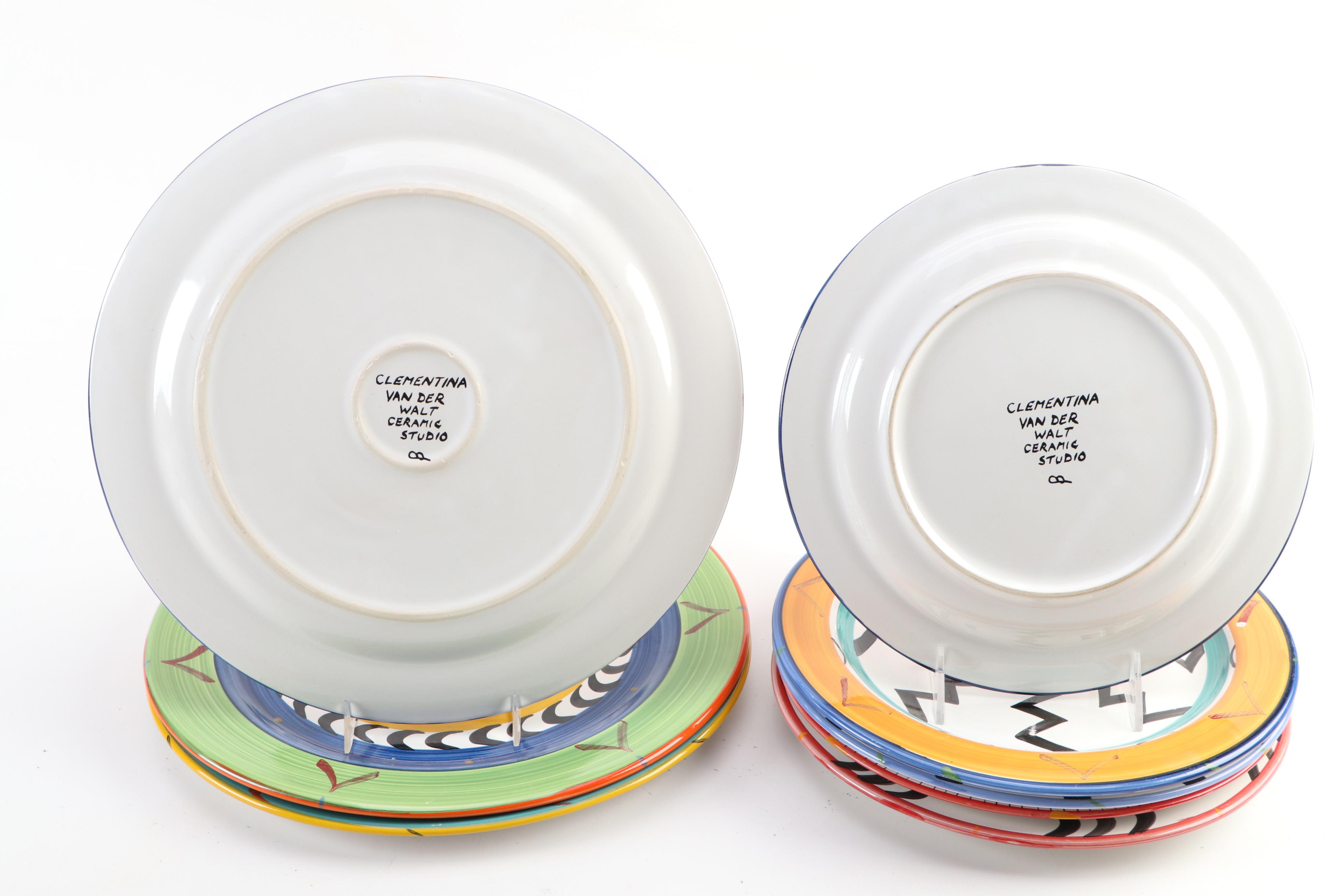 Clementina Ceramic Studio "Africa Cafe" Dinnerware, Late 20th Century