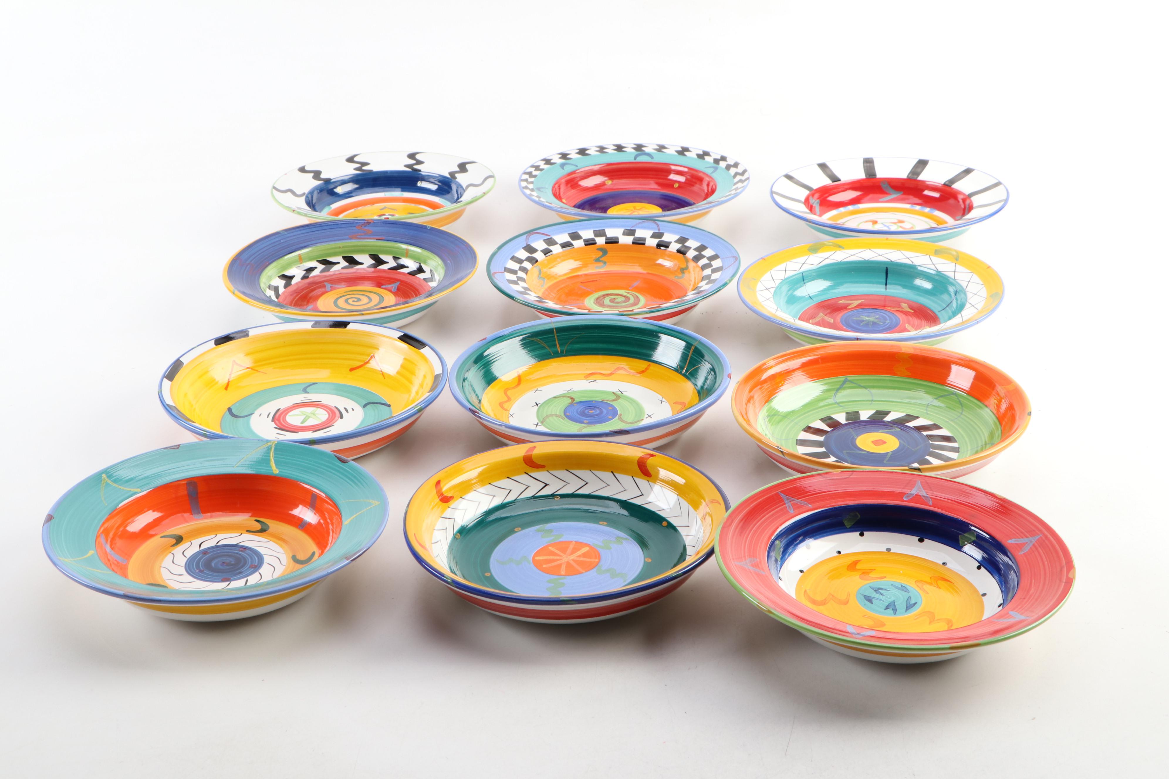 Clementina Ceramic Studio "Africa Cafe" Dinnerware, Late 20th Century