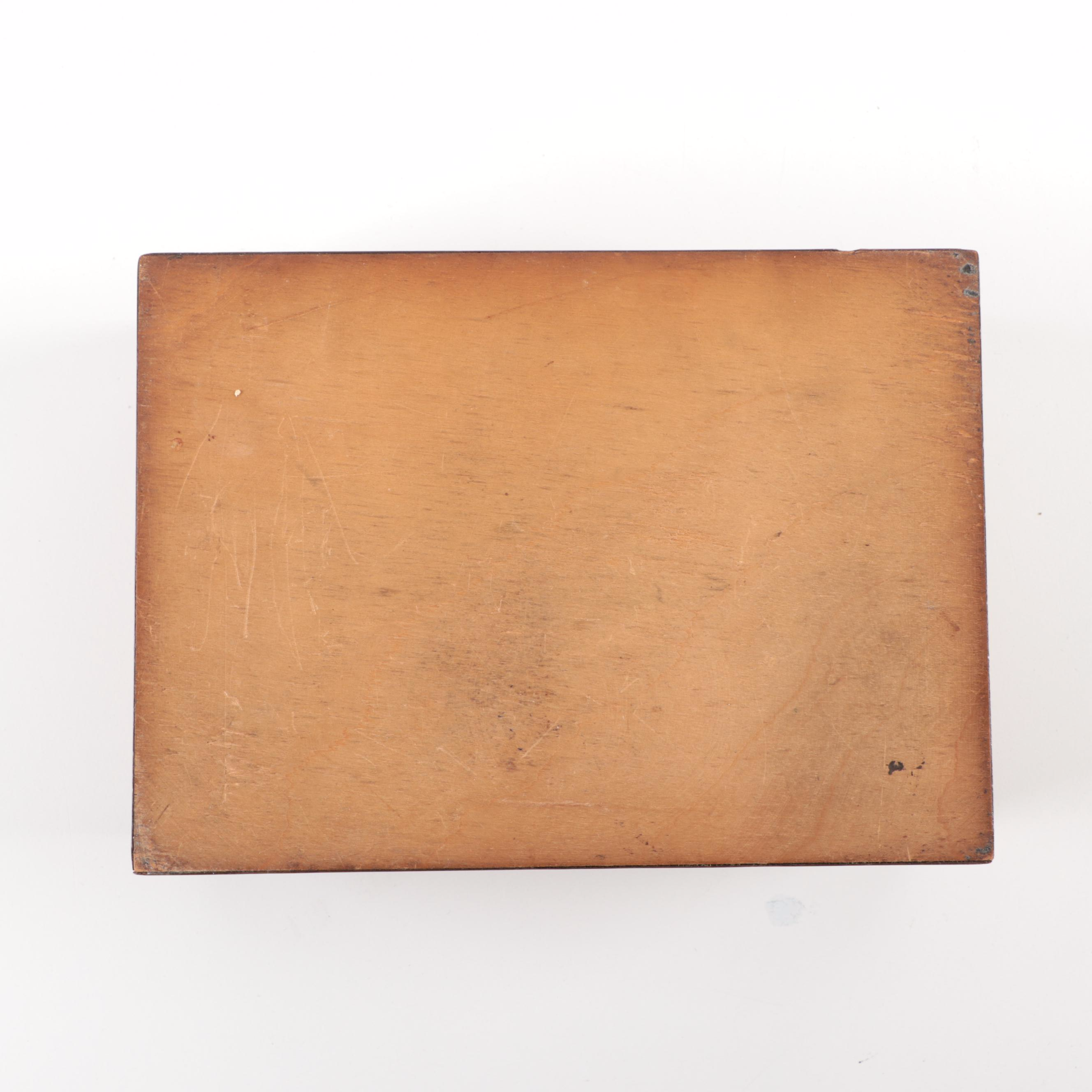 Italian Burlwood and Marquetry Lock Box, Late 19th to Early 20th Century