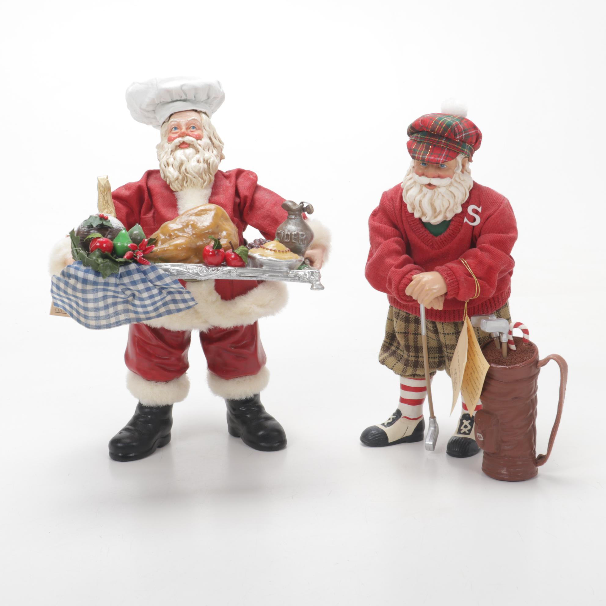 Possible Dreams Clothtique and KSA Collectibles Santa Figurines