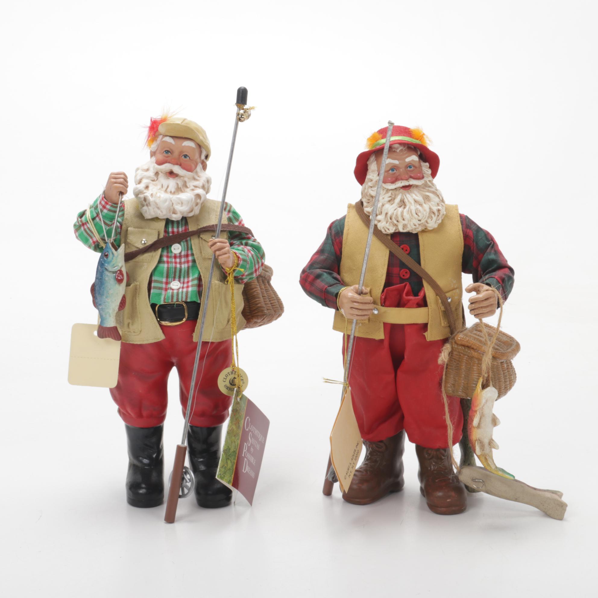 Possible Dreams Clothtique and KSA Collectibles Santa Figurines