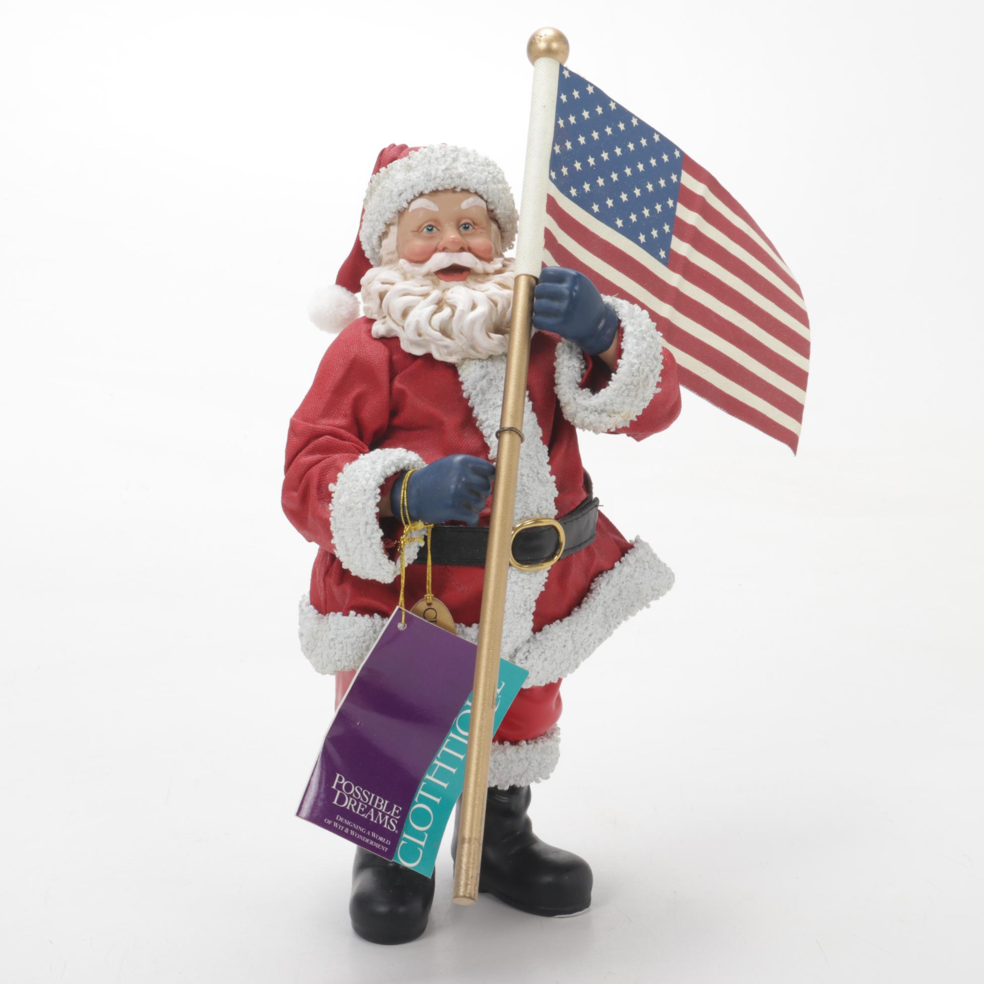 Possible Dreams Clothtique and KSA Collectibles Santa Figurines