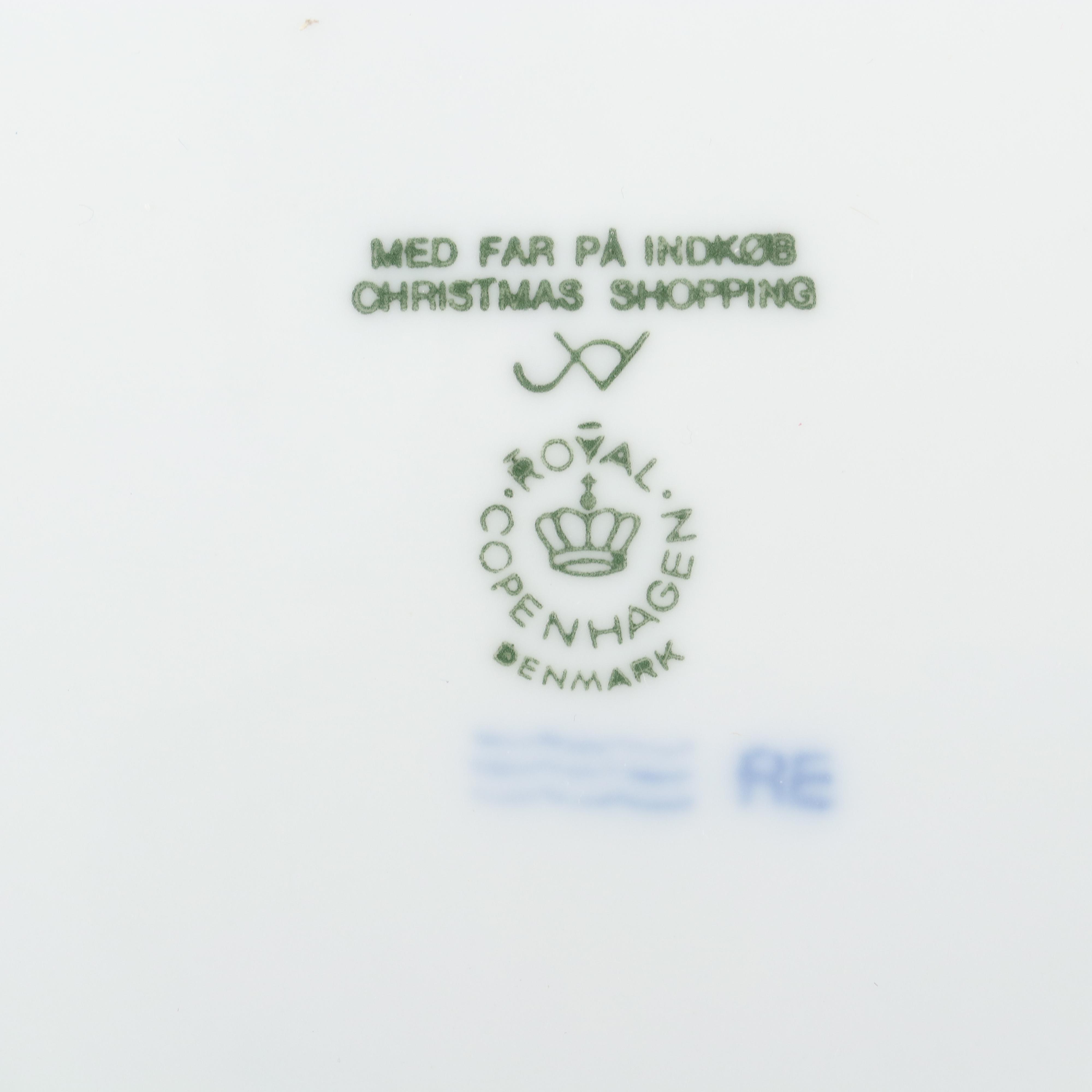 Royal Copenhagen "Trimming the Tree" and Other Porcelain Christmas Plates