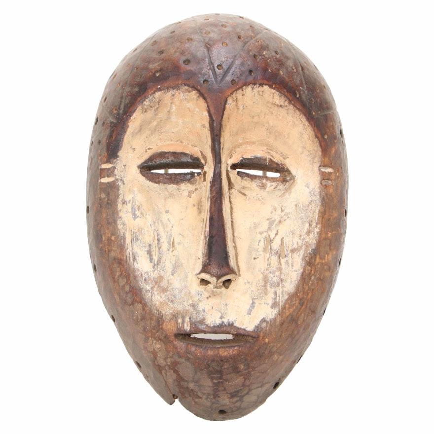 Lega Style Hand-Carved Wood Mask, Democratic Republic of the Congo