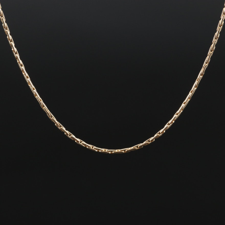 14K Fancy Link Necklace