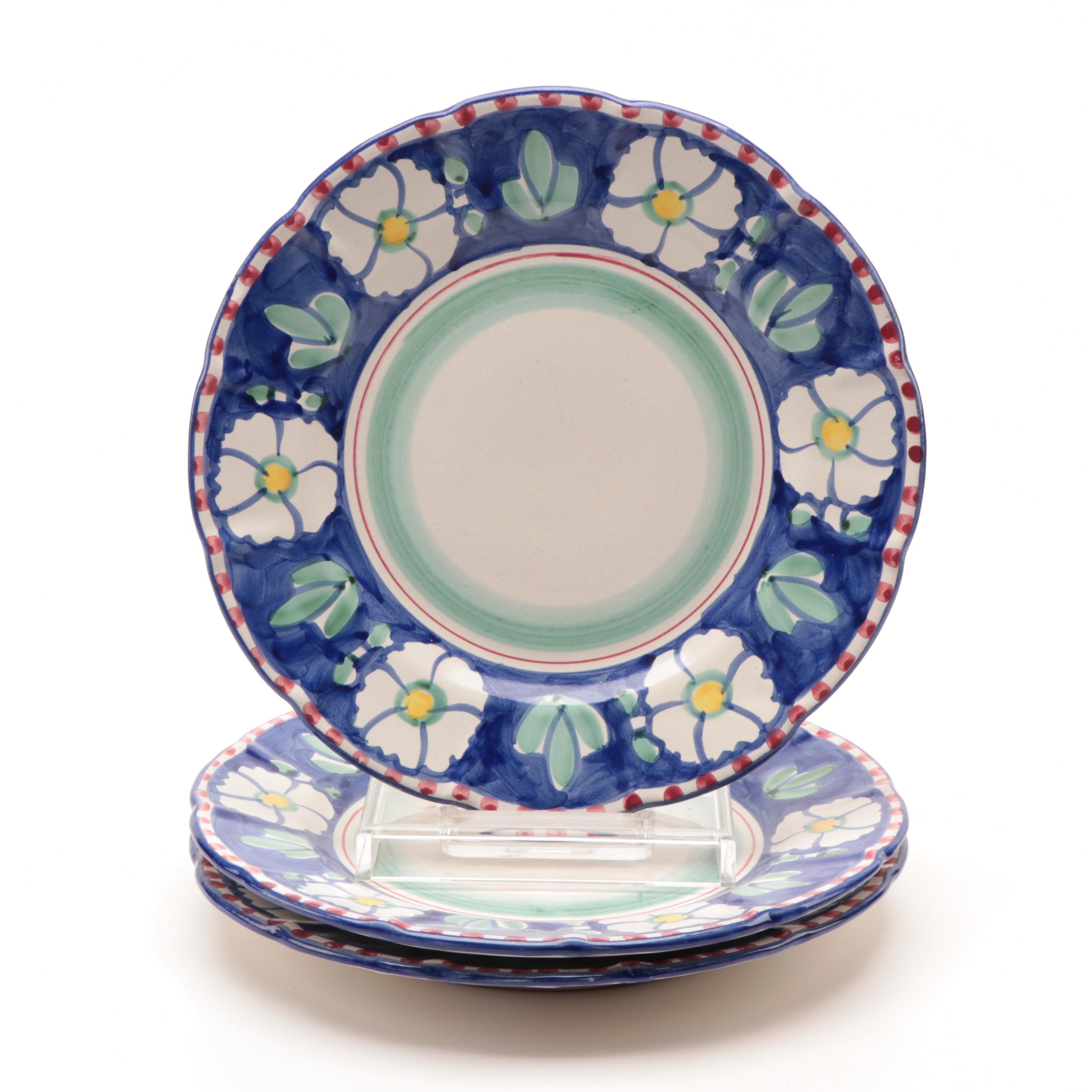 Solimene of Vietri Floral Ceramic Dinnerware and Serving Bowls