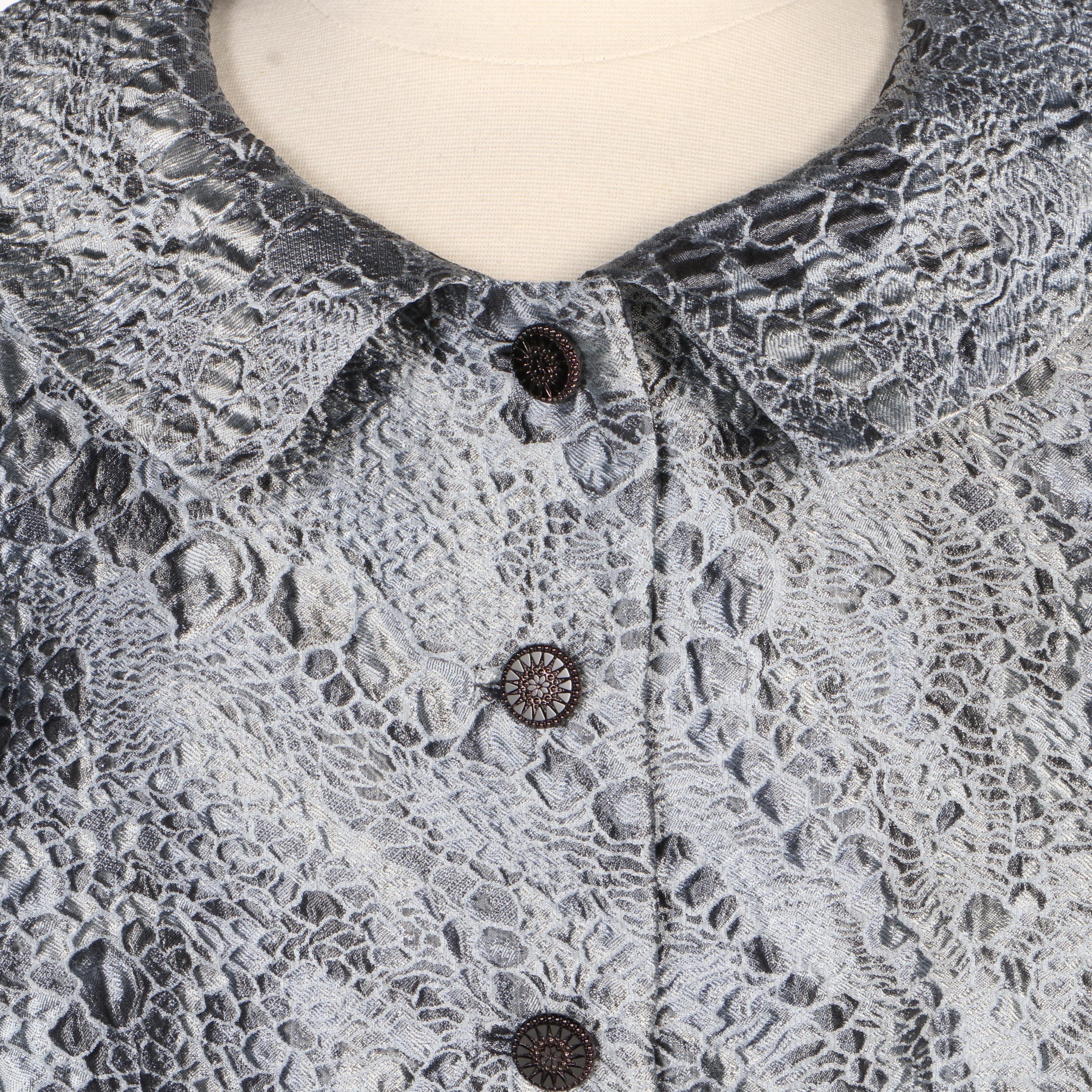 Peggy Jennings Full-Length Evening Skirt Set and Embellished Tweed Jacket